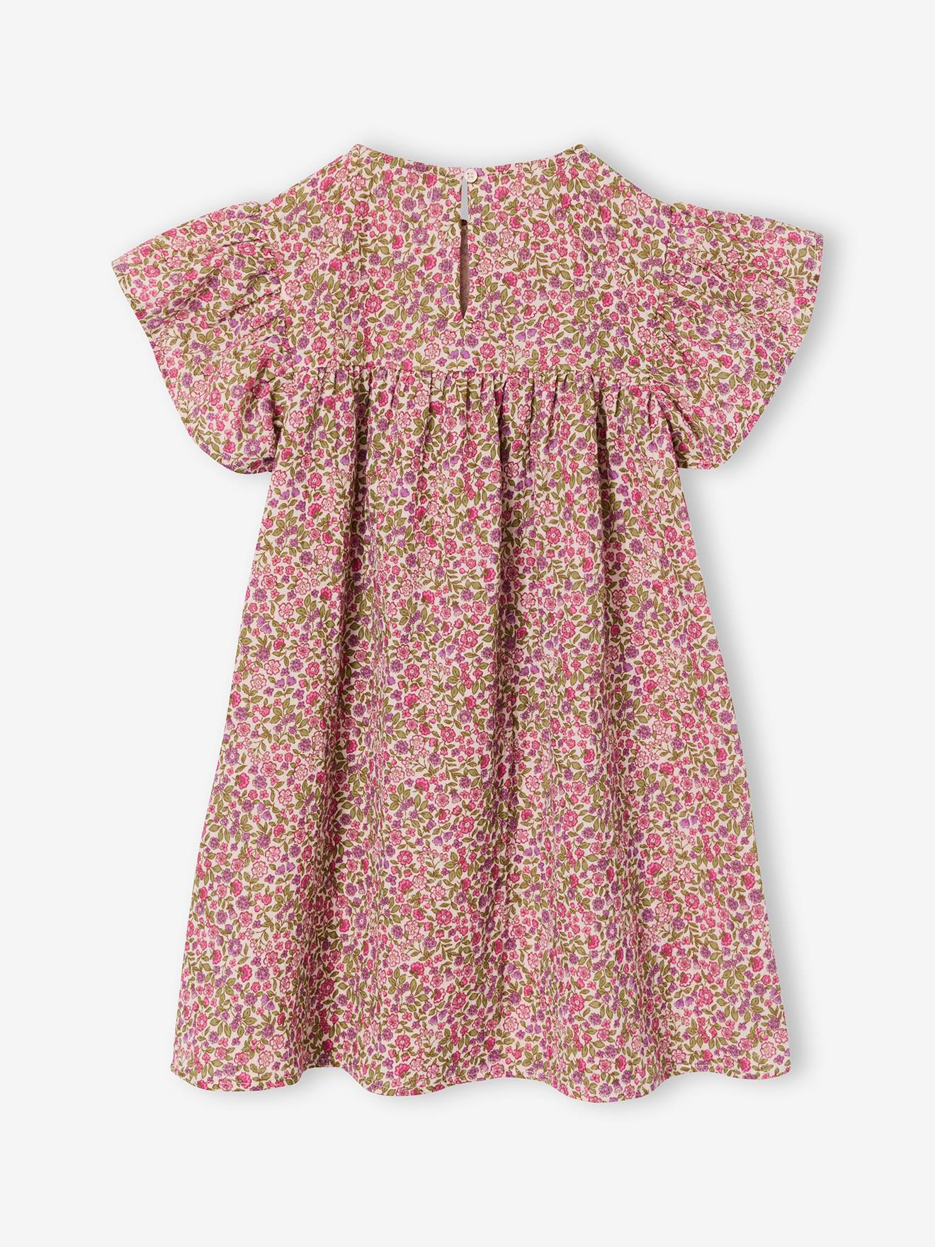 Thumbnail - Kurzärmeliges Mädchen Kleid hell