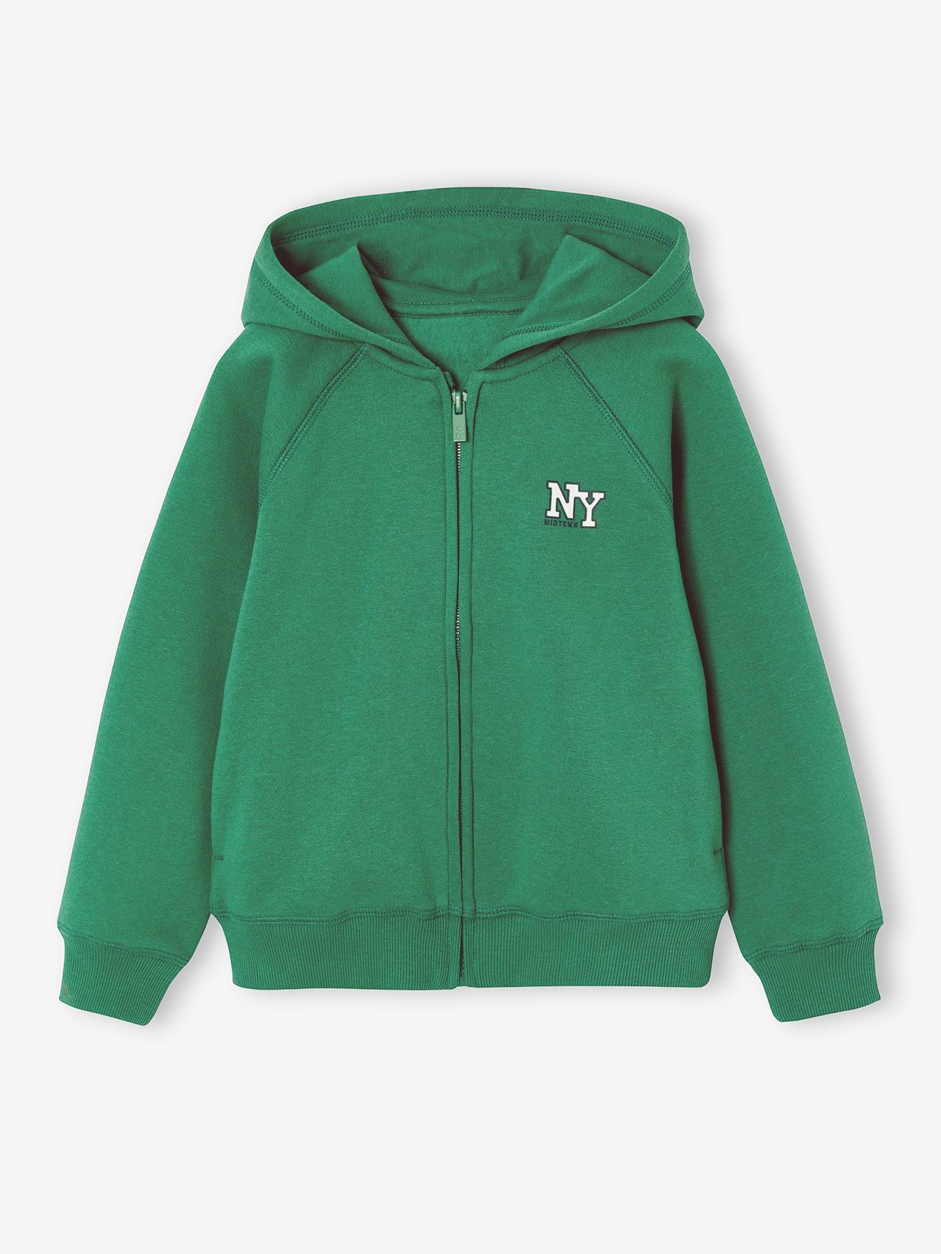 Kapuzensweatjacke mit NY-Print Kinder BASIC