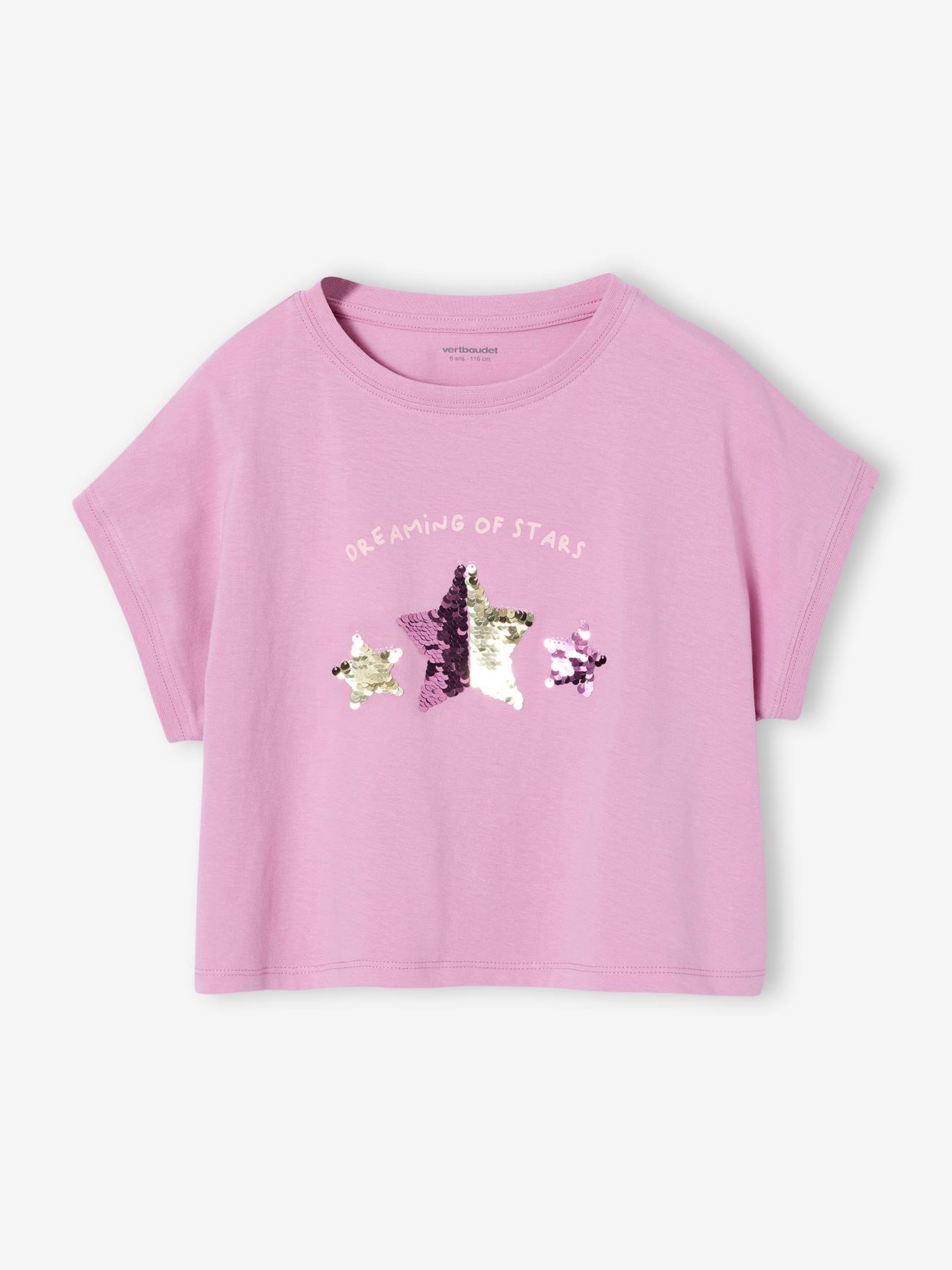 Mädchen T-Shirt mit Wendepailletten