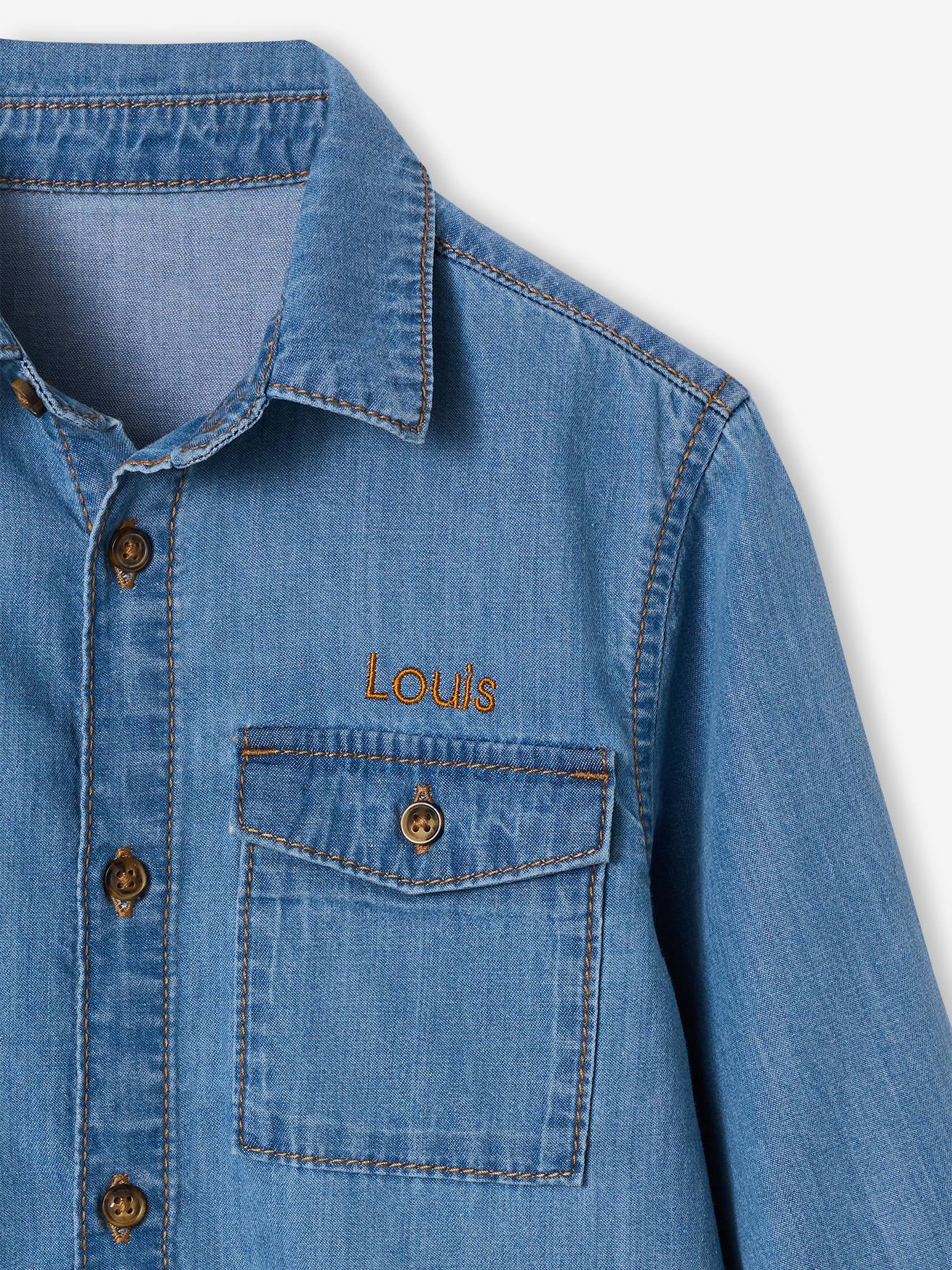 Thumbnail - Jungen-Hemd aus Light-Denim