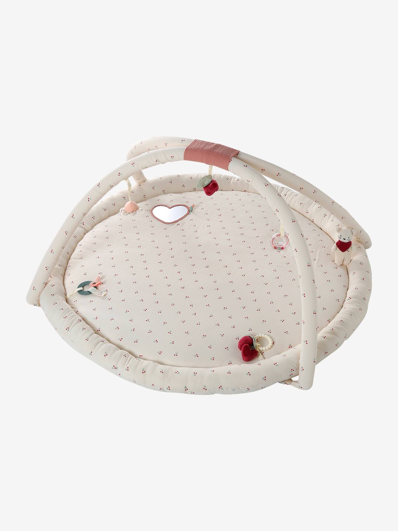 Vertbaudet Baby Activity-Decke Mit Spielbogen & Umrandung Rot Einheitsgröße