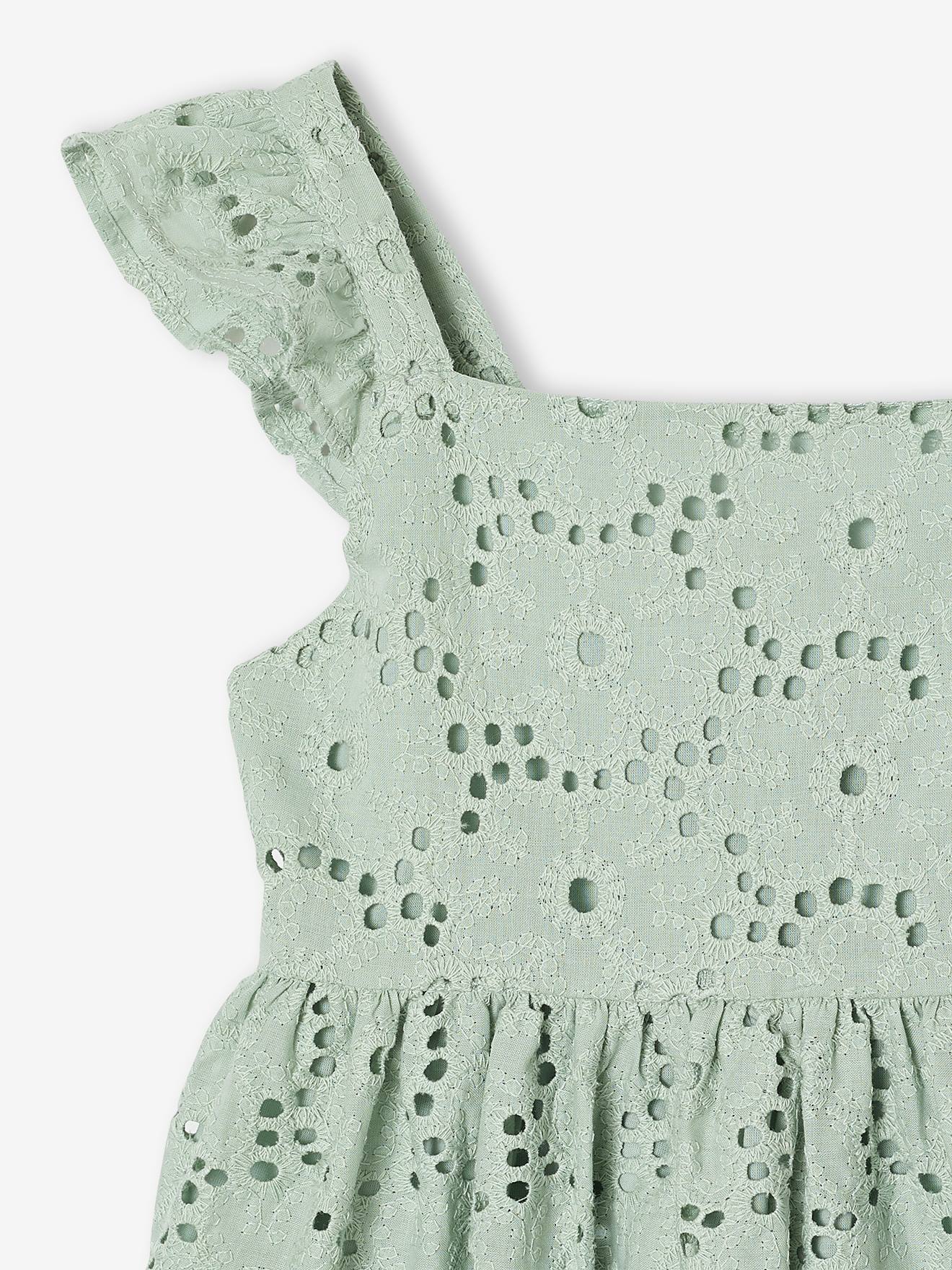 Thumbnail - Bluse mit Lochstickerei und Schleife am Rücken