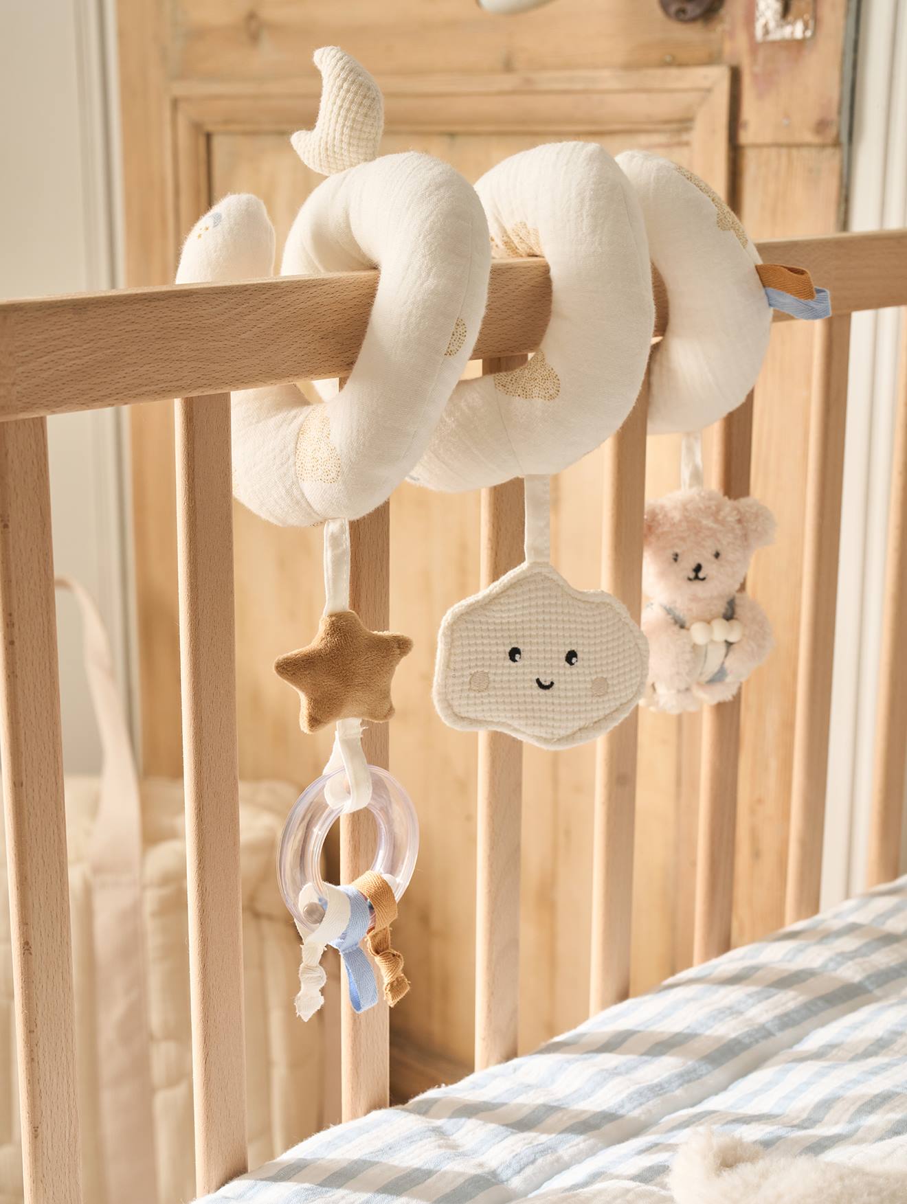 Vertbaudet Baby Activity-Spirale Wolke Weiß Einheitsgröße