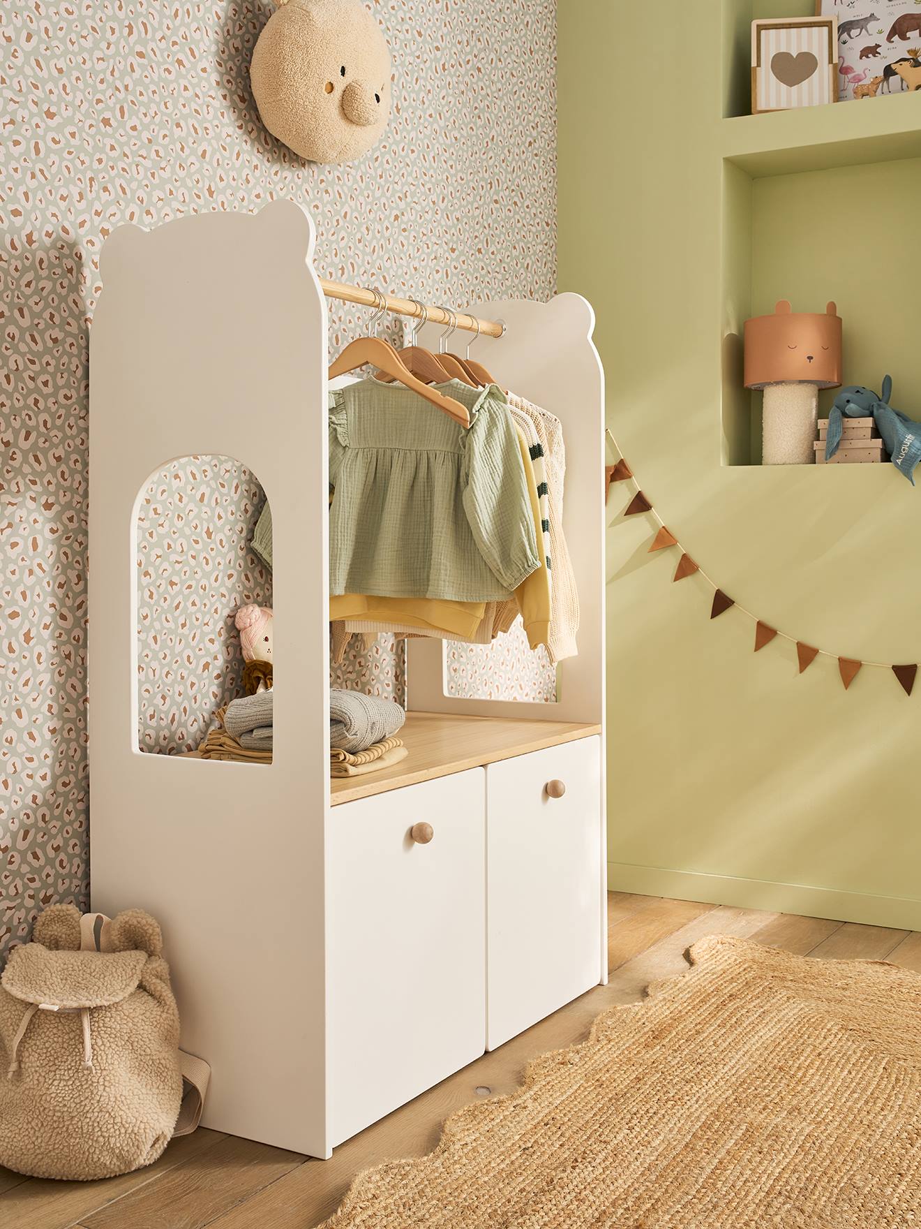 Thumbnail - 2-in-1 Kleiderständer & Kinderschreibtisch BÄR