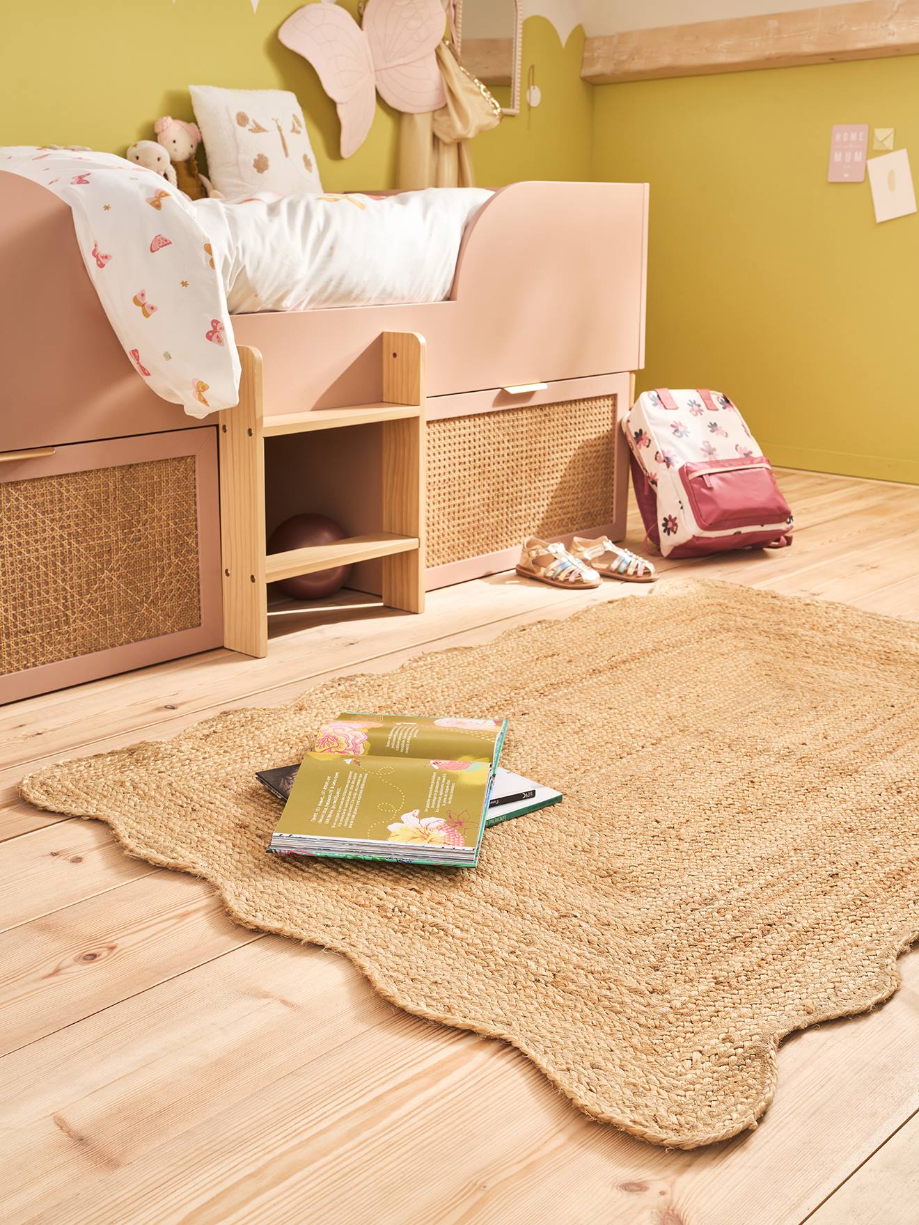Vertbaudet Teppich Feston Kinderzimmer Jute Beige Einheitsgröße