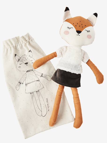 Stoffpuppe, Kuschelfuchs - mehrfarbig - 1
