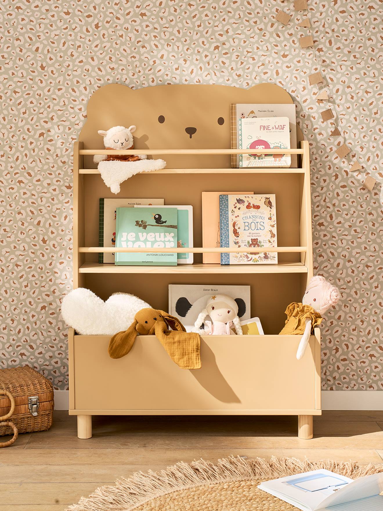 Vertbaudet Kinder Bücherregal Bär Mokka Einheitsgröße