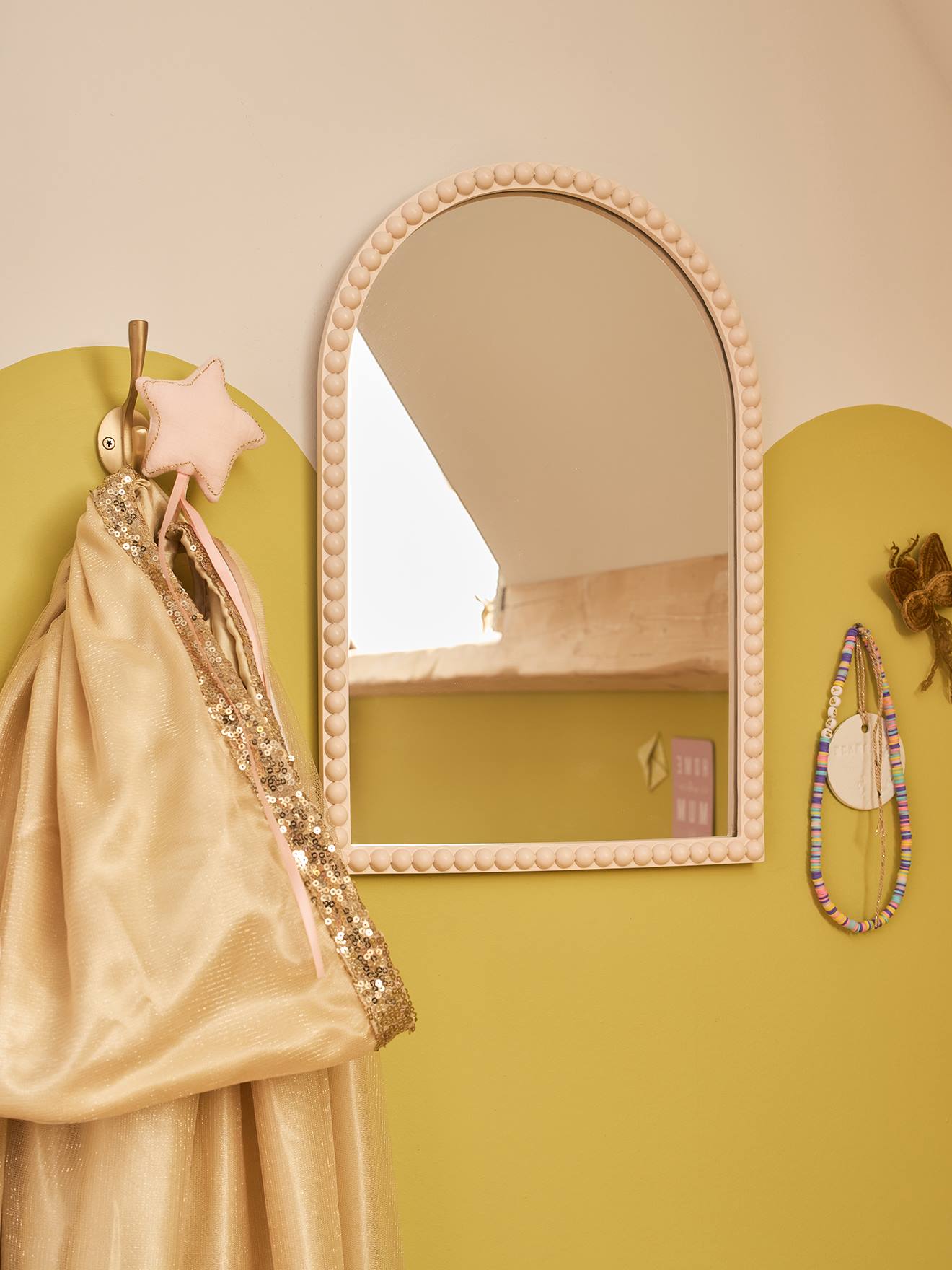 Vertbaudet Spiegel Abakus Kinderzimmer Beige Einheitsgröße