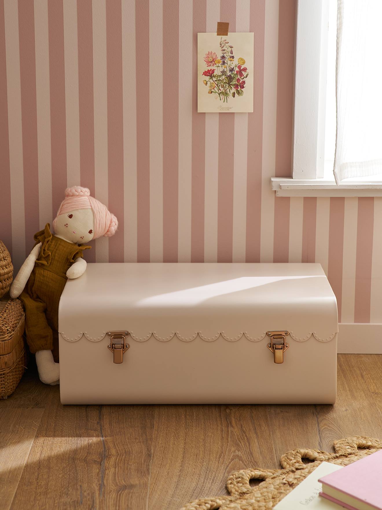 Vertbaudet Aufbewahrungskoffer Kinderzimmer Feston Puder Einheitsgröße