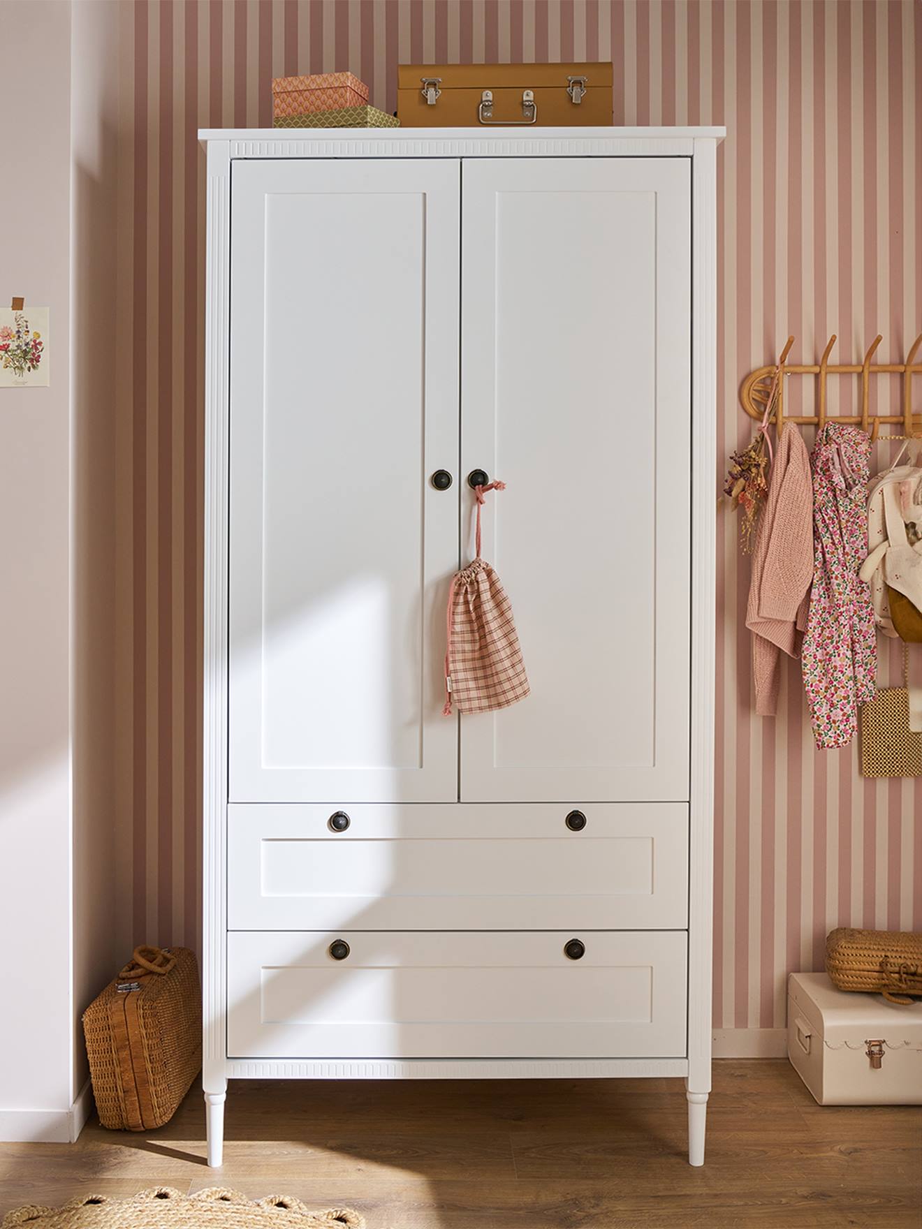 Vertbaudet Kinder Kleiderschrank Canopée Weiß Einheitsgröße