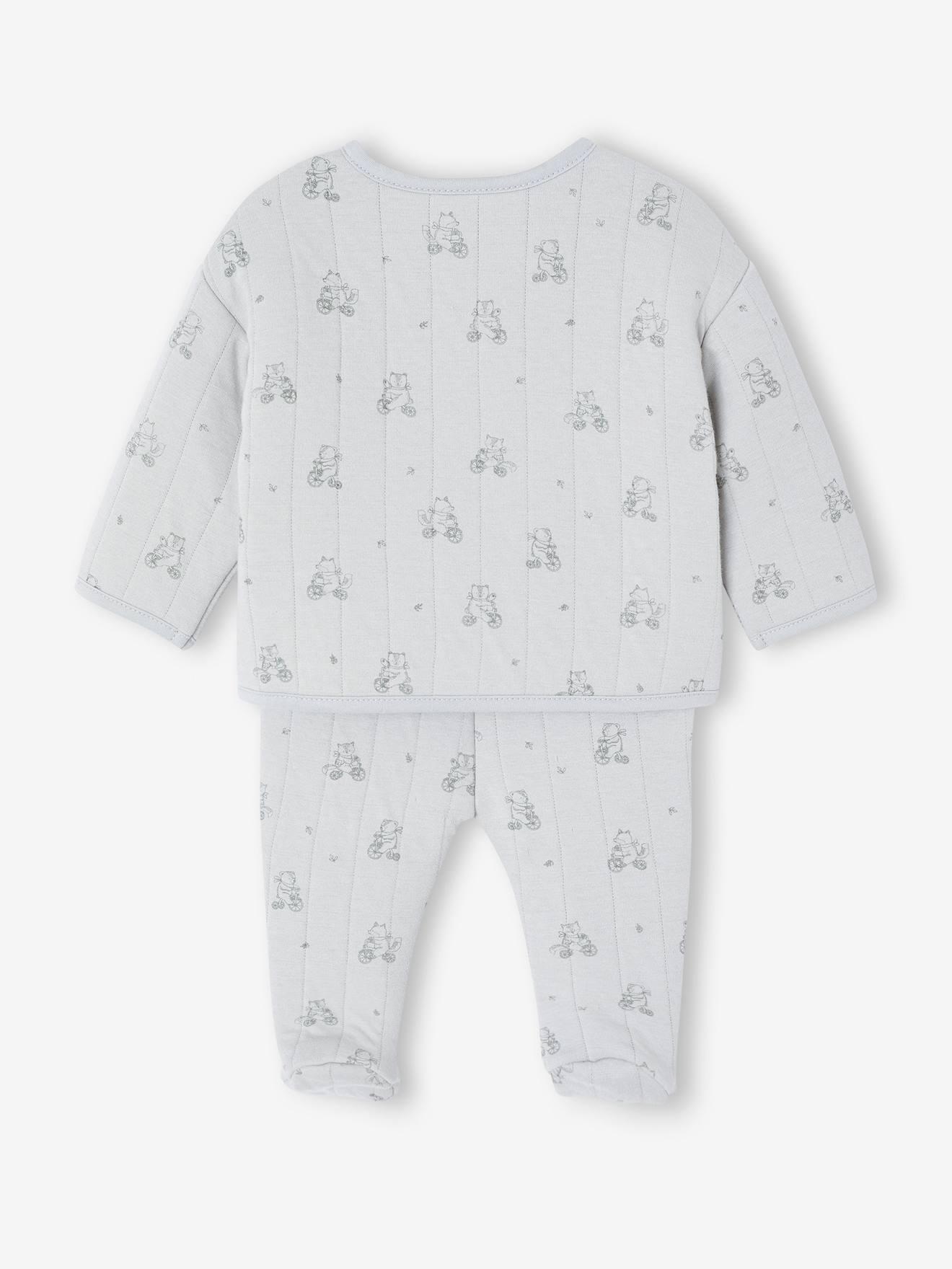 Thumbnail - Baby-Set aus weichem Steppstoff mit Allover-Print