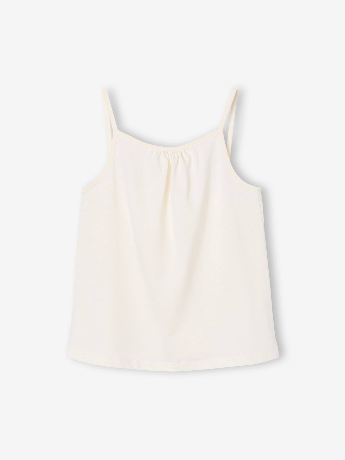 Thumbnail - 3er-Pack Mädchen Trägertops uni/geblümt BASIC