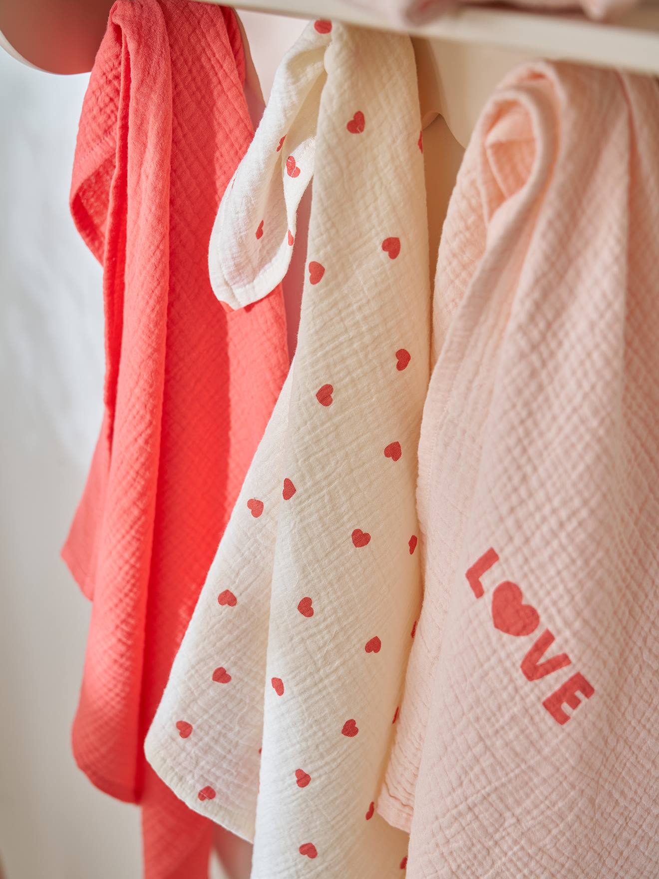 Thumbnail - Wickeltücher Baby 3er-Set MEIN HERZ