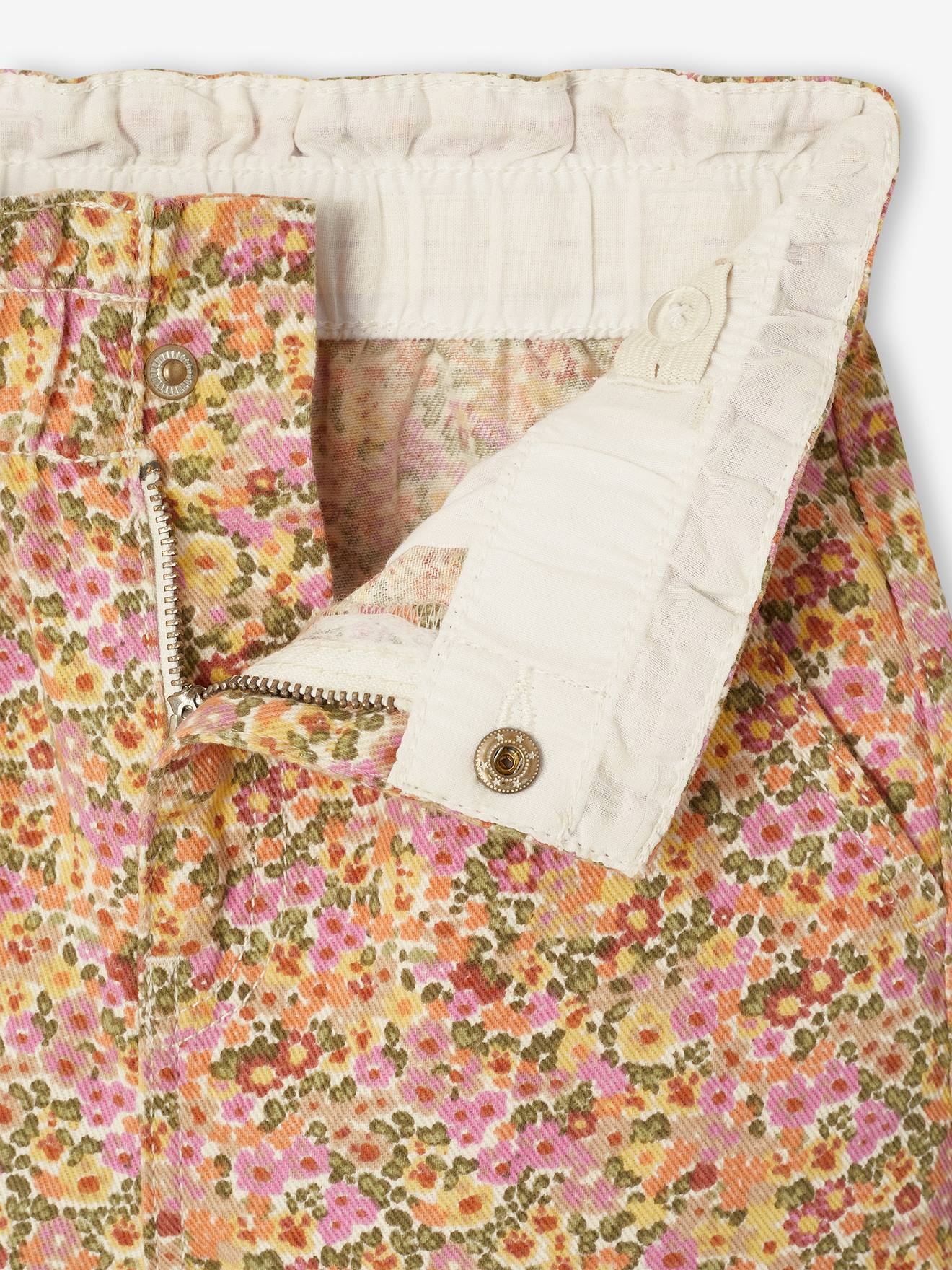 Thumbnail - Weite Mädchen Paperbag-Hose mit Leopardenmuster