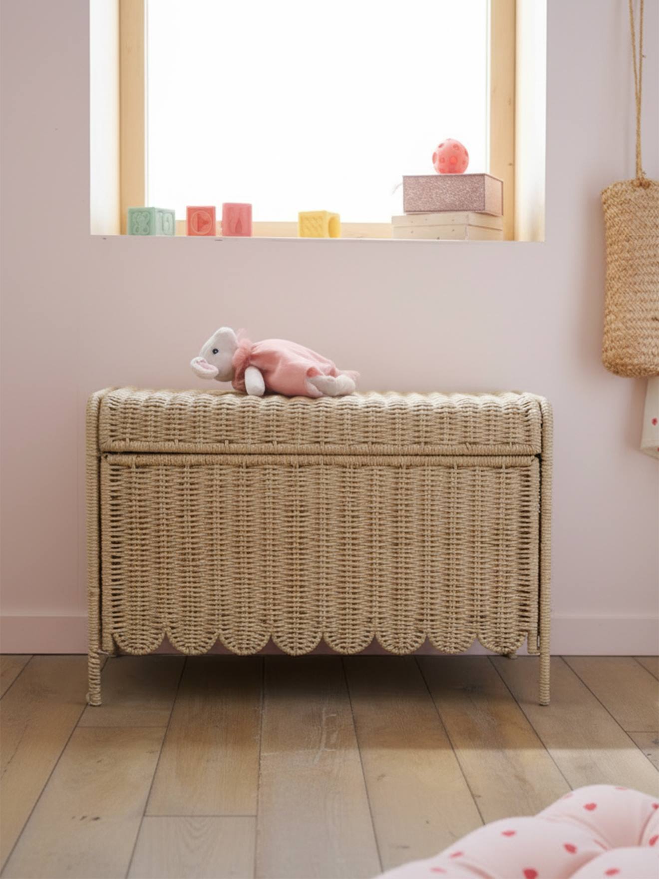 Vertbaudet Truhe Feston Mit Deckel Aus Papierkordel Kinderzimmer Beige Einheitsgröße