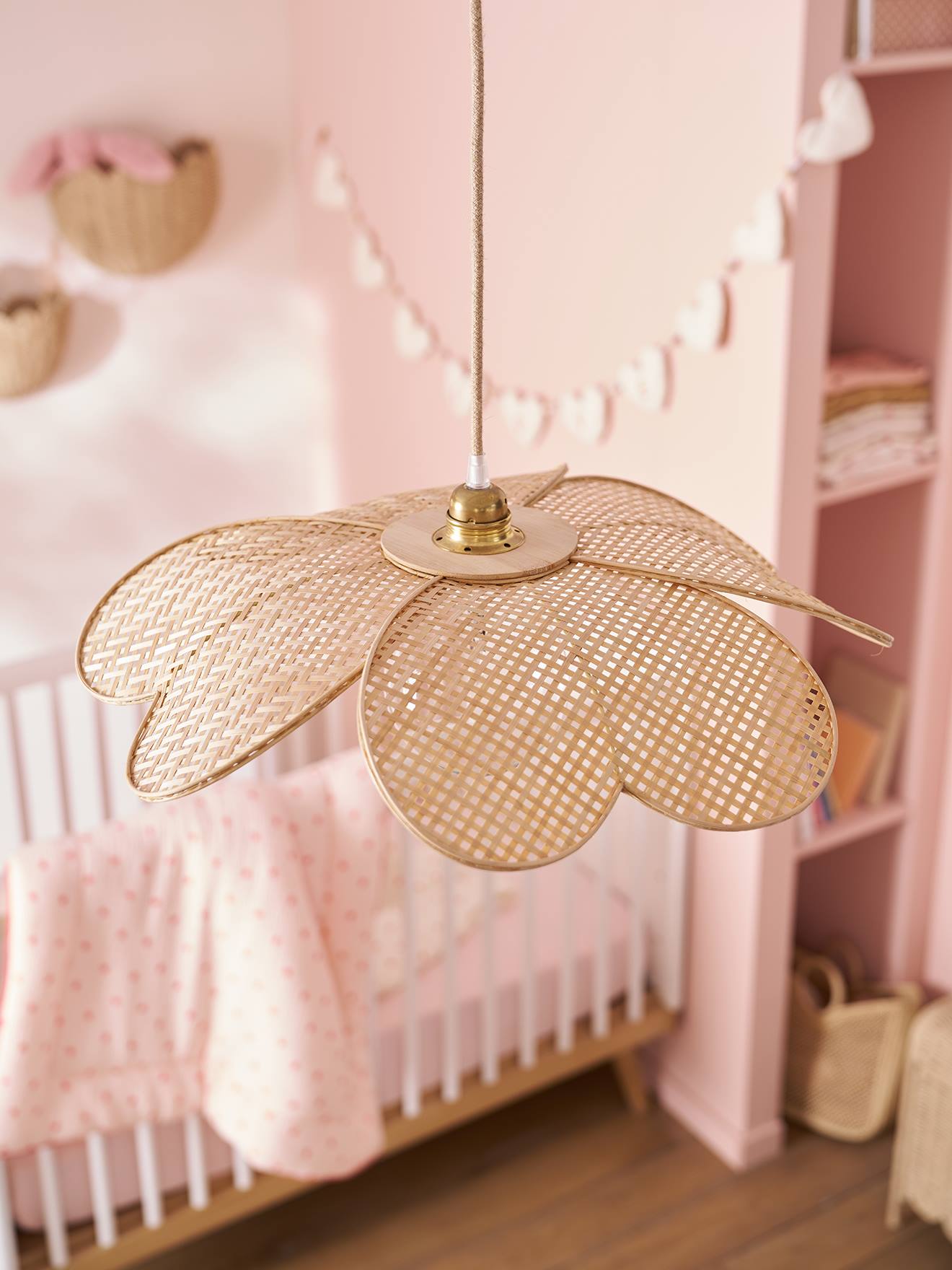 Preisvergleich fr Lampenschirm Blume Bambus Kinderzimmer, BxT 55x55 cm, in  der Farbe Beige | Ladendirekt