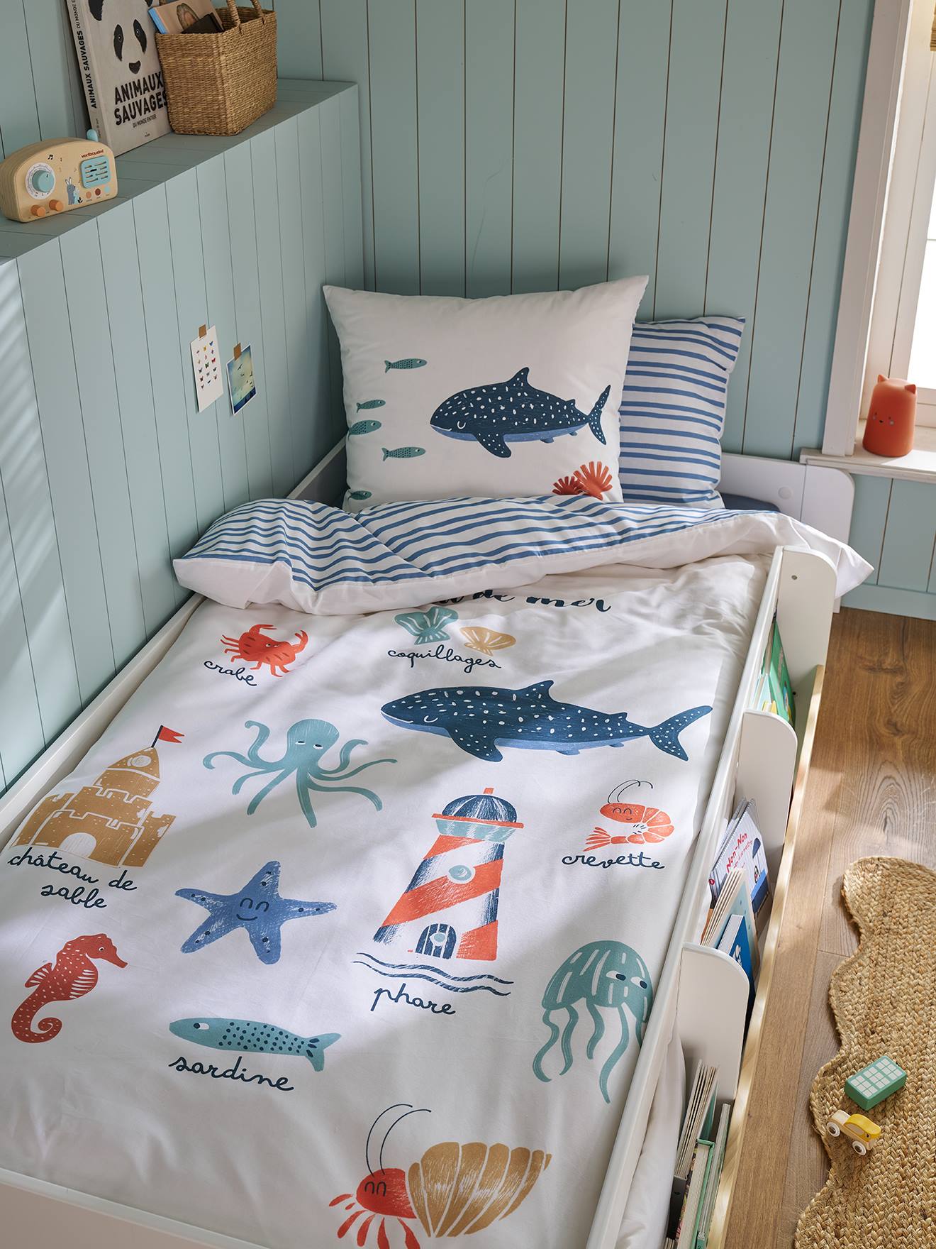 Kinder Bettwäsche-Set AM MEER mit maritimen Motiven
