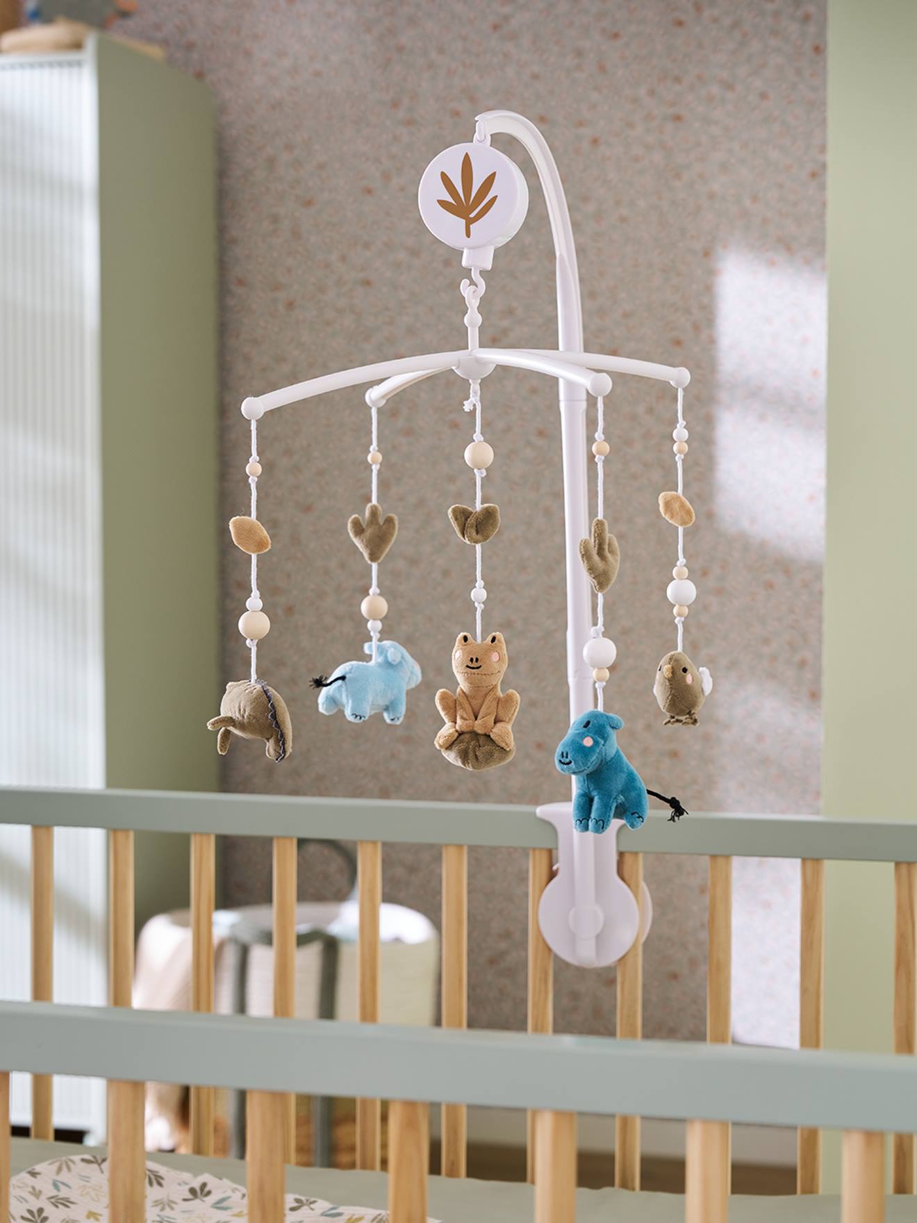 Vertbaudet Musikmobile Hippo Bayou Babyzimmer Grün Einheitsgröße