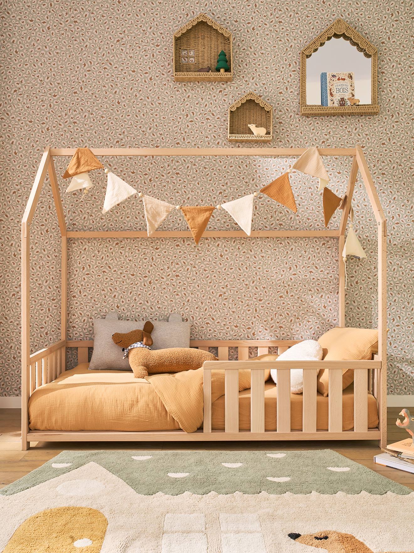 Kinderbett CABANE mit Fallschutz 70x140 cm
