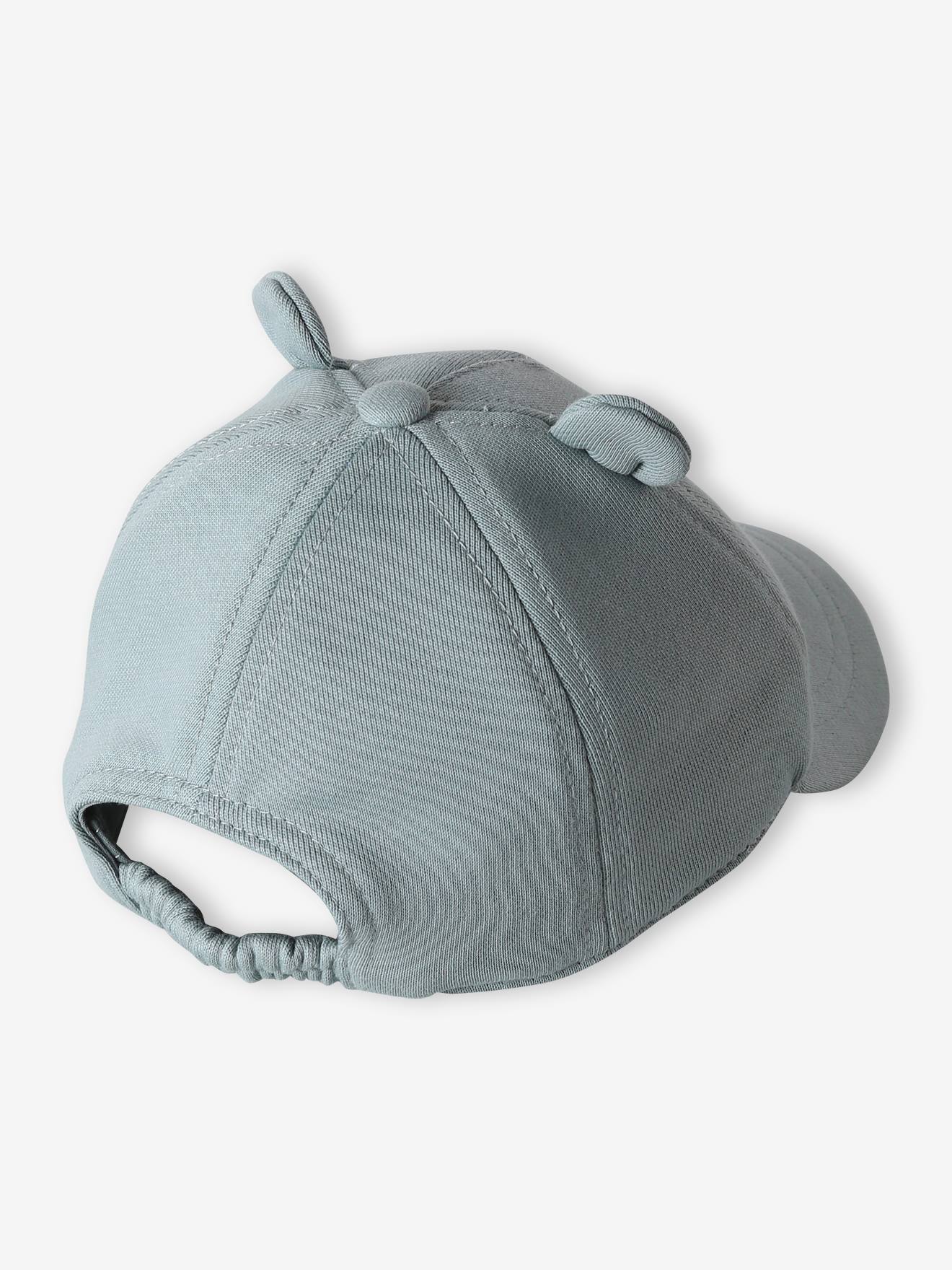 Thumbnail - Baby Baumwollcap mit 3D-Ohren und Schriftzug salbei