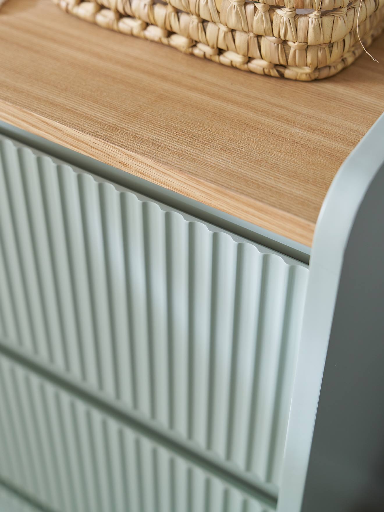 Thumbnail - Kommode CANNELÉ mit Rillenstruktur Tiefe 42cm Kinderzimmer