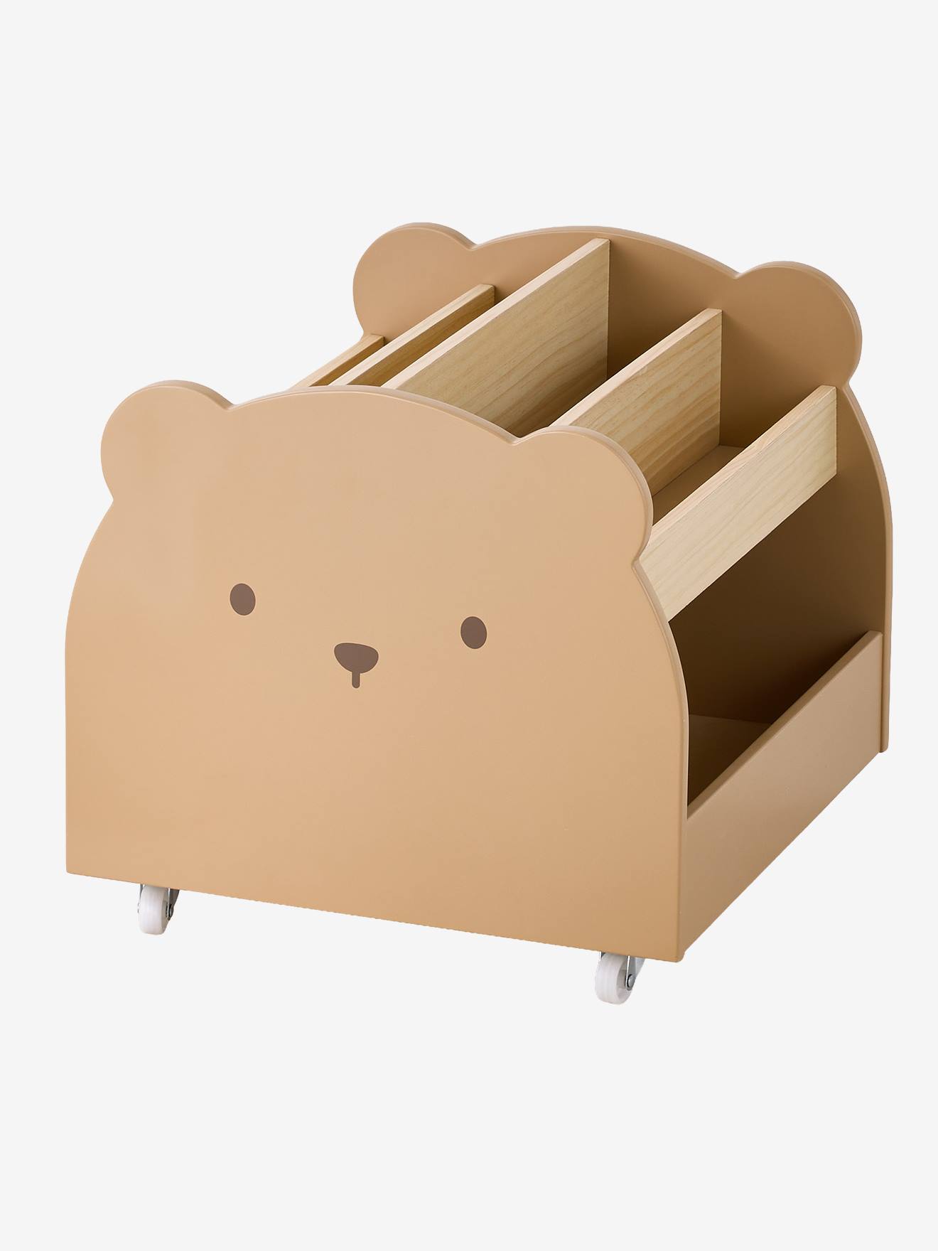 Thumbnail - Kinder Bücherregal mit Rollen BÄR mokka