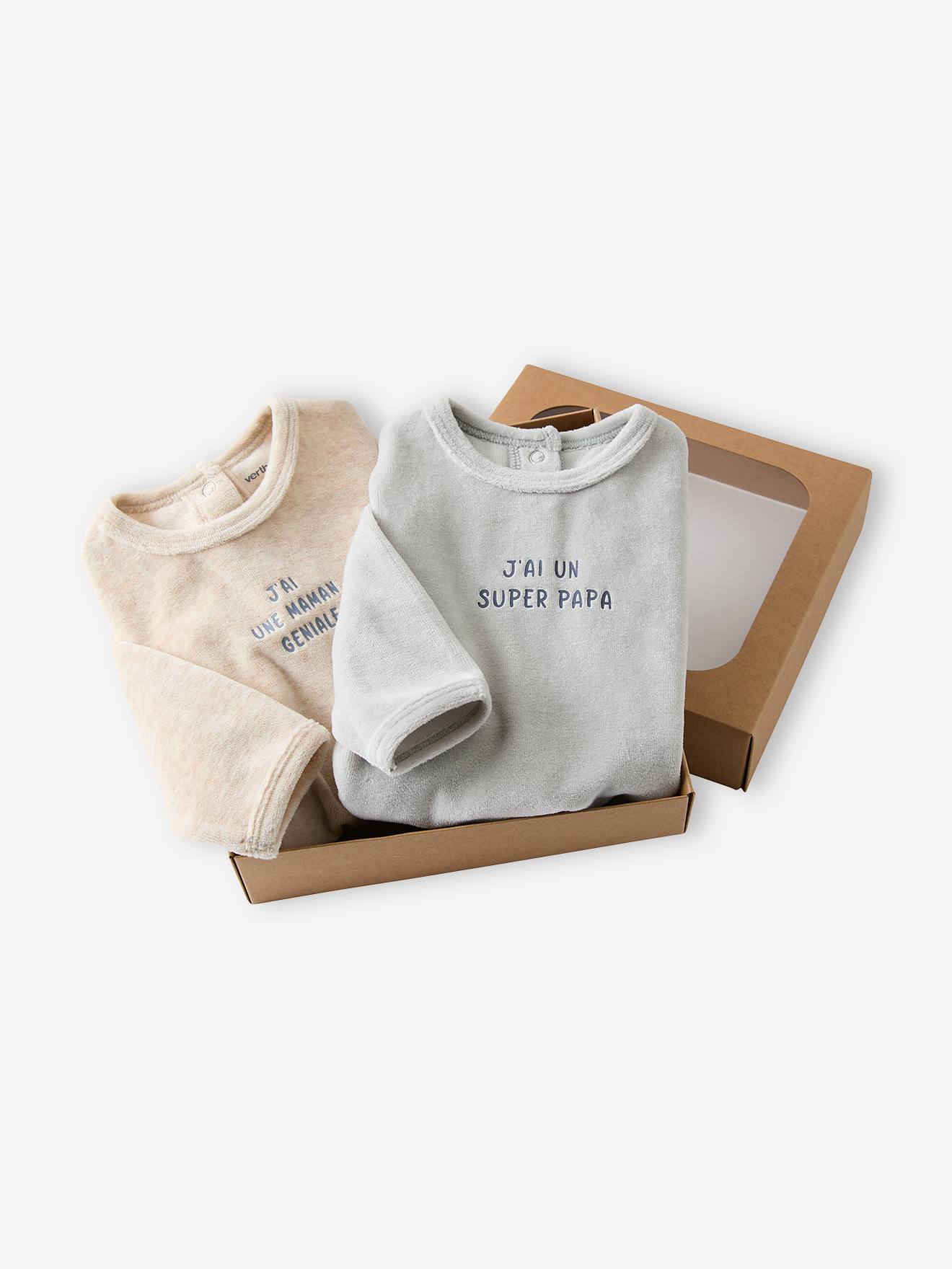 2er-Pack Baby Samt-Schlafanzüge