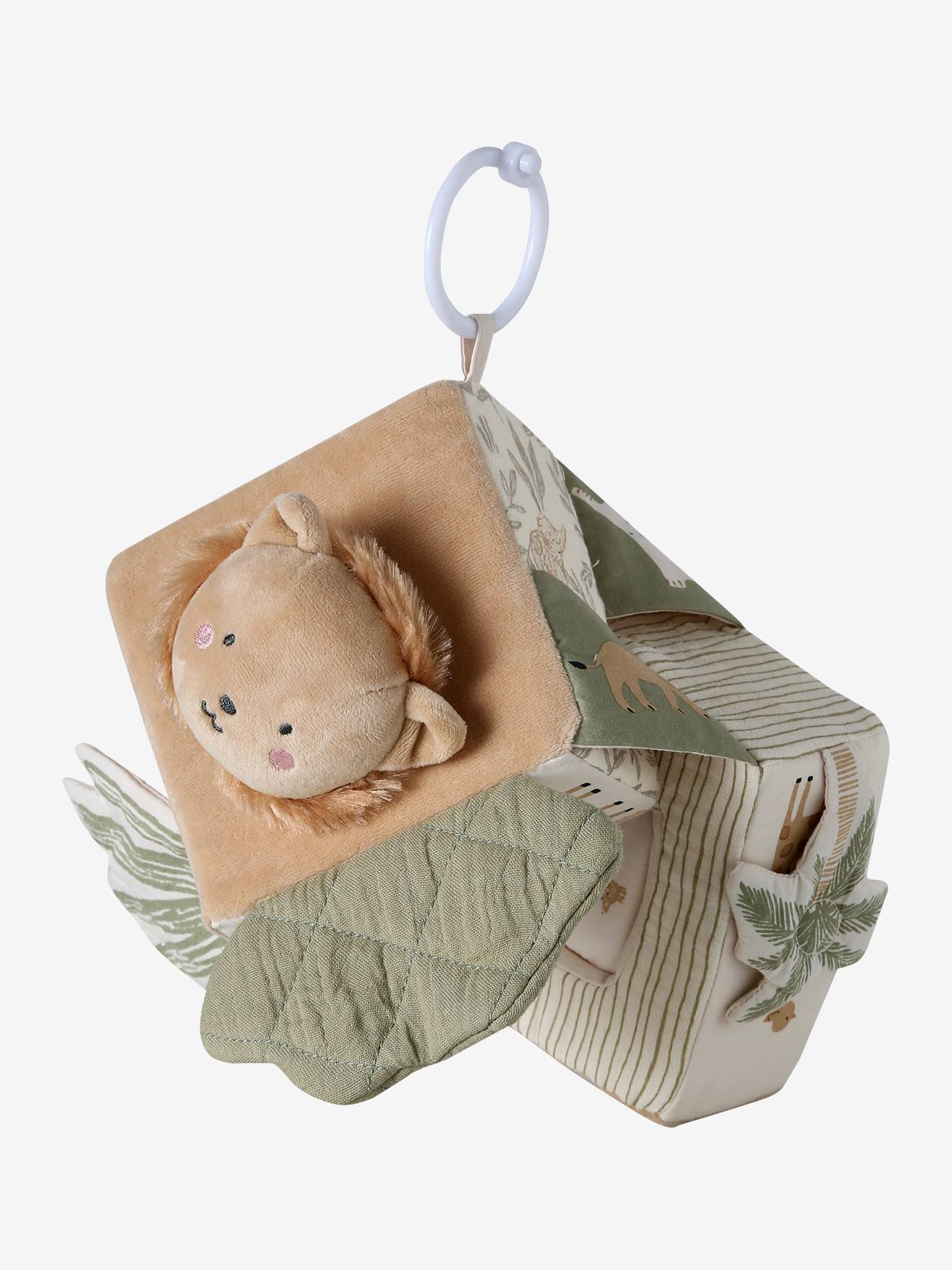 Baby Activity-Würfel BABYLON zum Aufhängen beige von vertbaudet