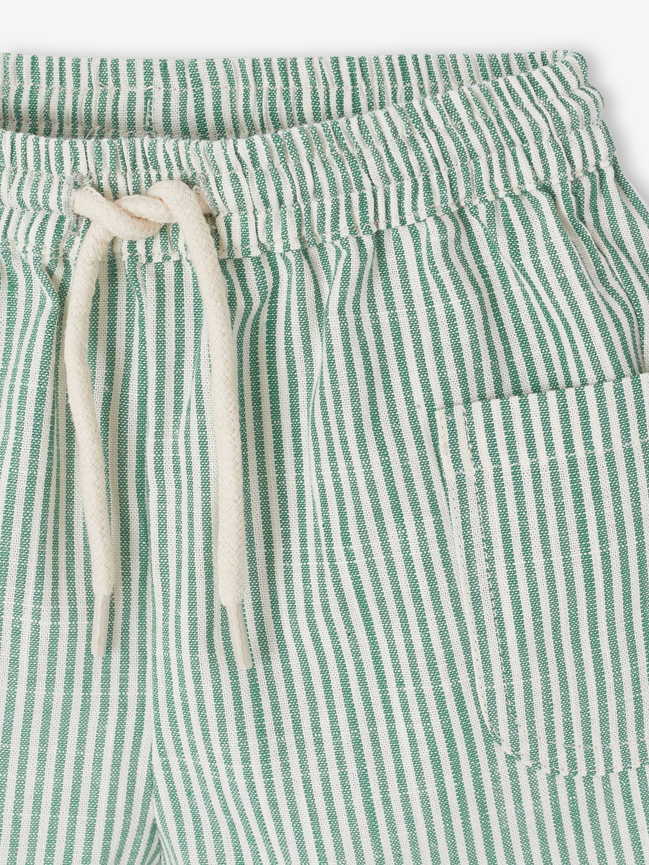 Thumbnail - Shorts Baby Jungen in Leinenoptik