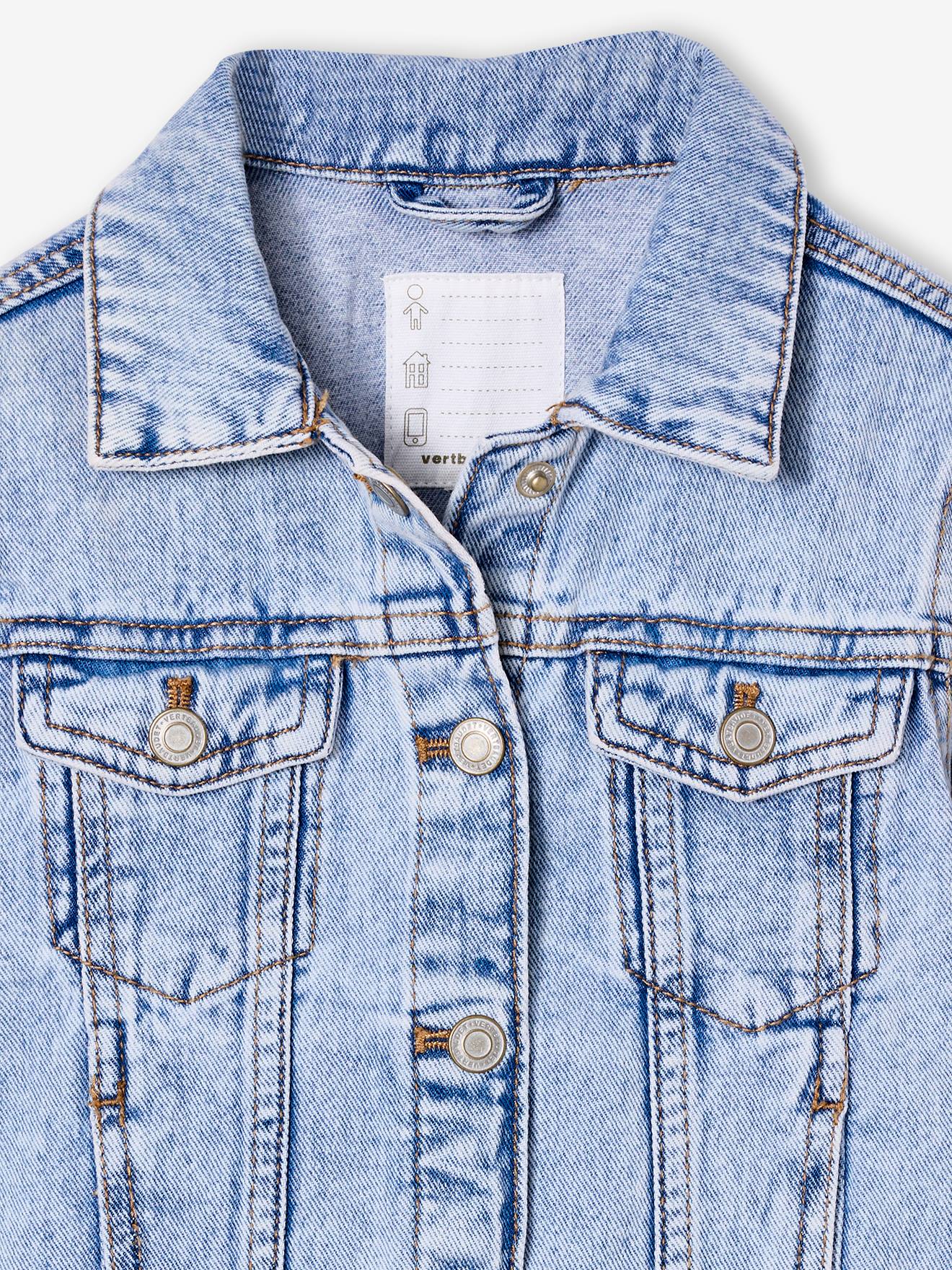 Thumbnail - Mädchen Jeansjacke mit Druckknöpfen helles