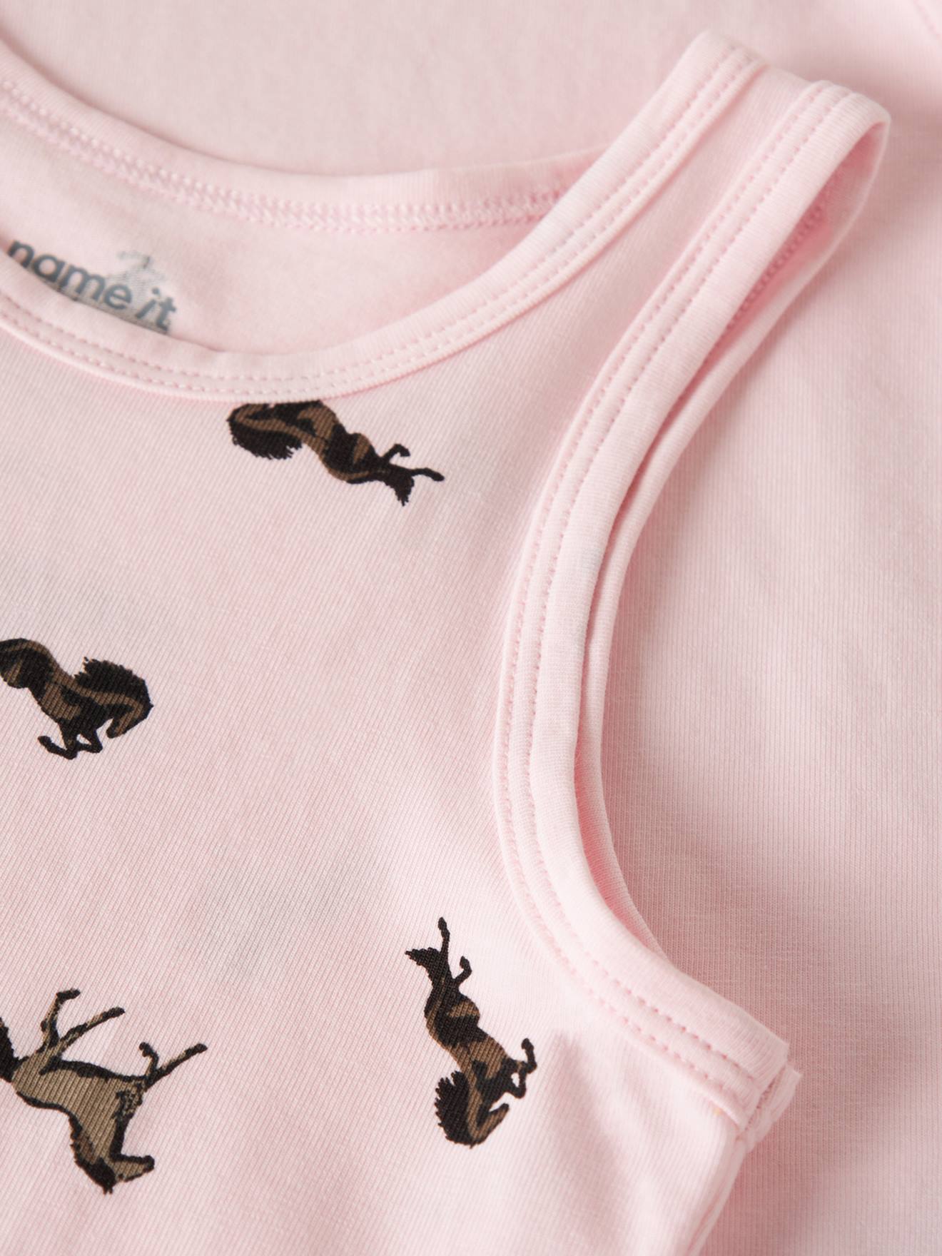 Thumbnail - 2er-Pack Unterhemden Mädchen Pferd NAME IT bonbon