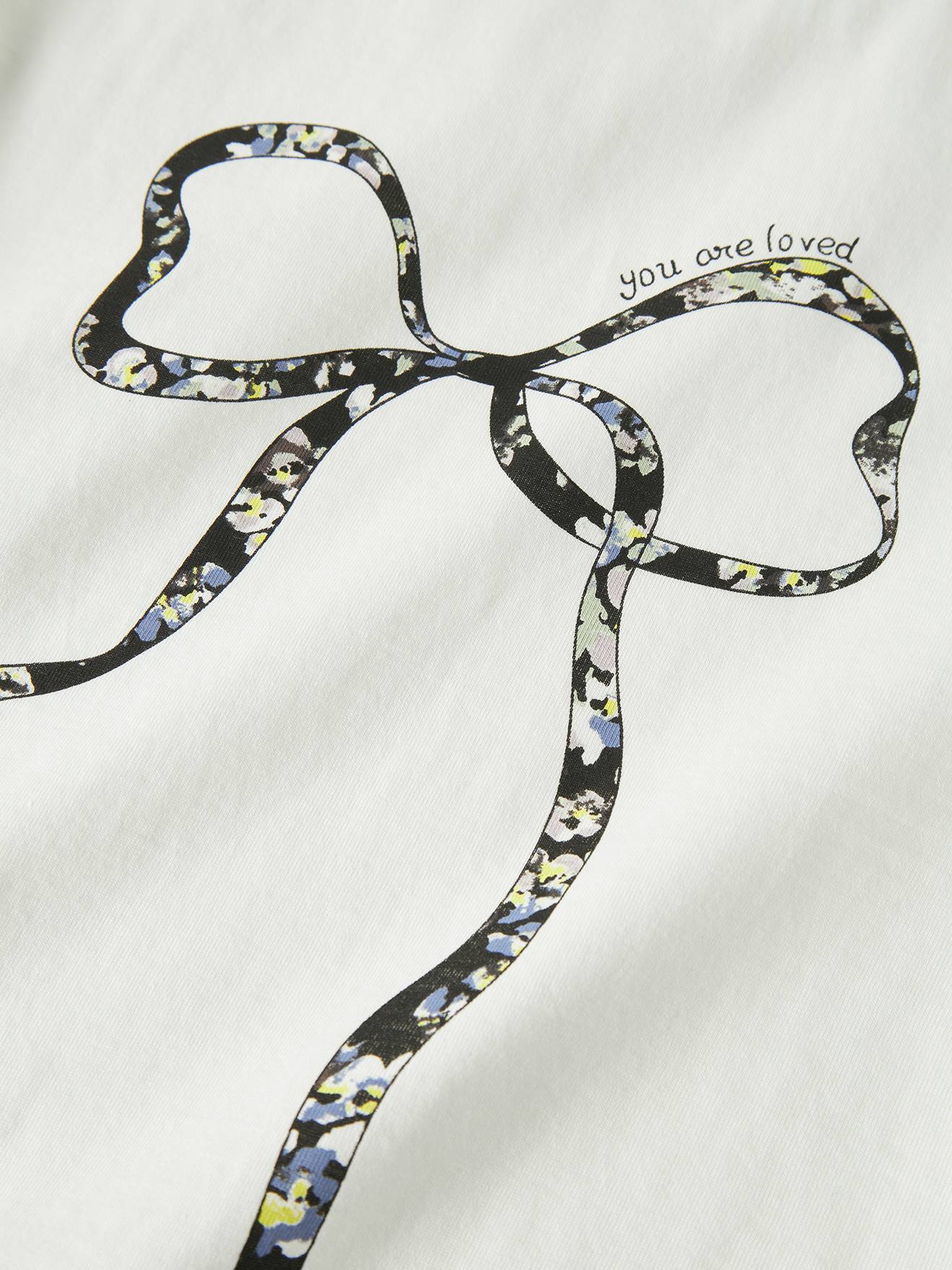 Thumbnail - T-Shirt Mädchen Schleifenprint NAME IT Recycling-Baumwolle