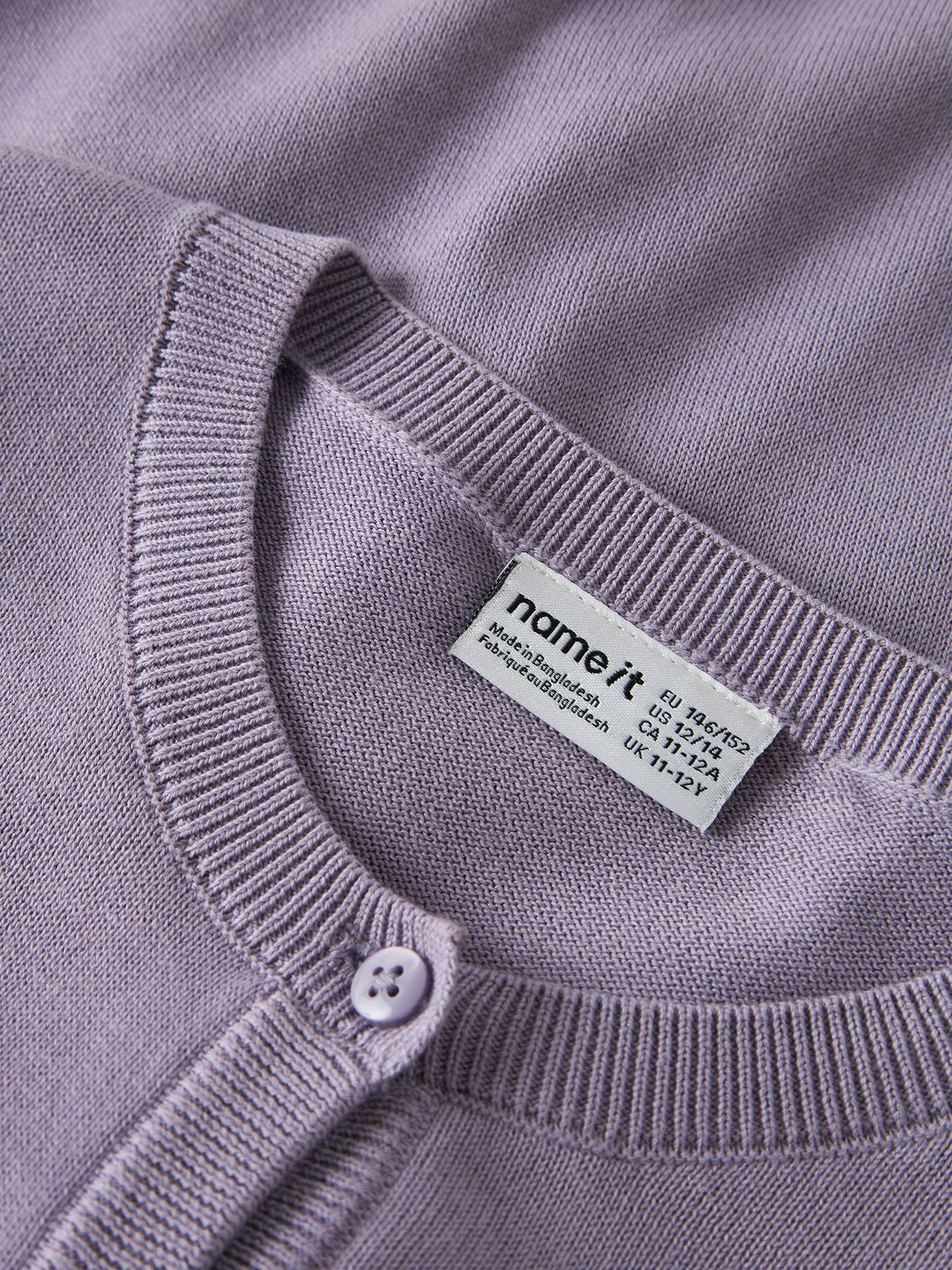 Thumbnail - Mädchen Cardigan aus Feinstrick Baumwolle NAME IT lavandel