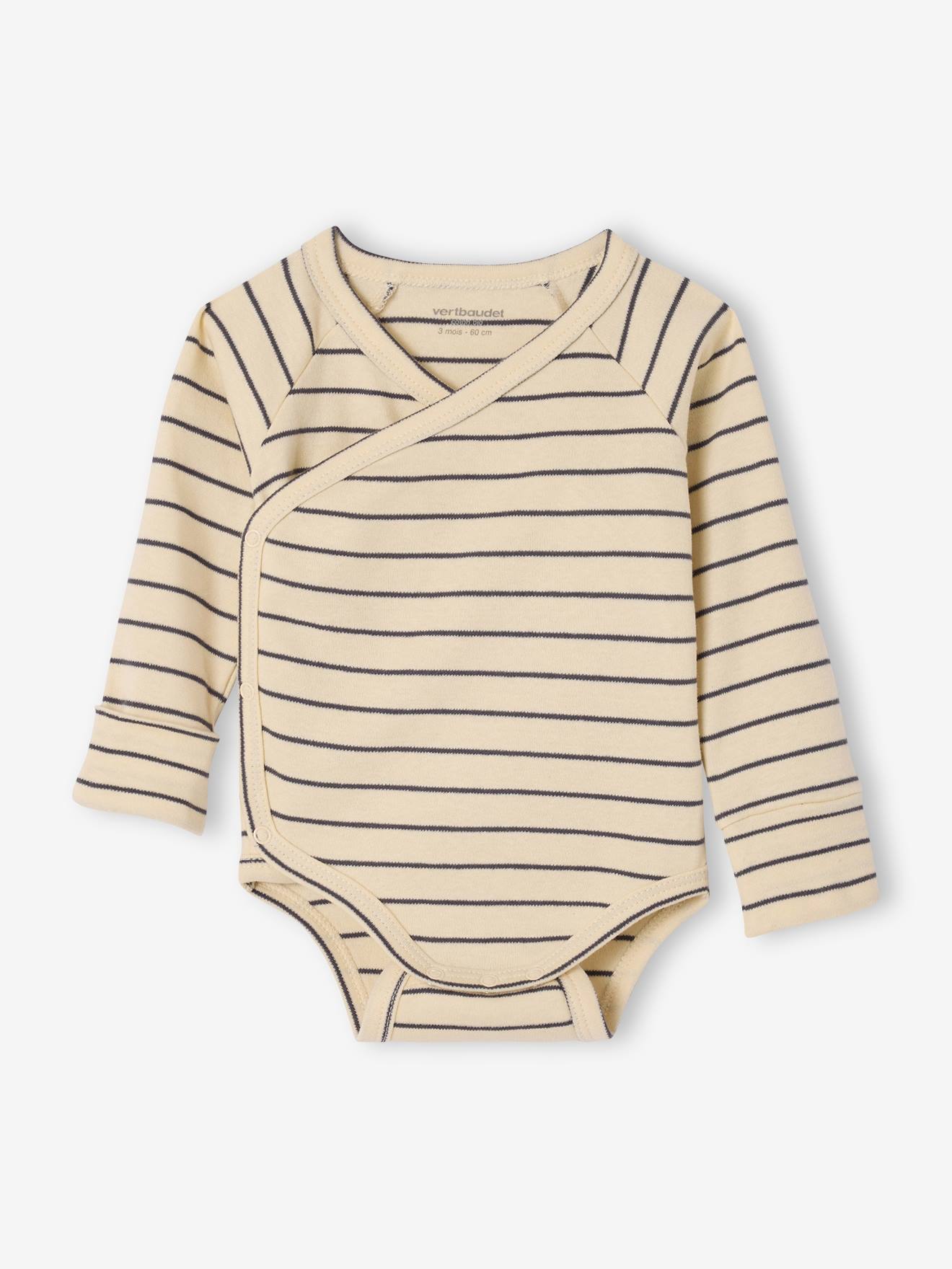 Thumbnail - 3er-Pack Langarm-Wickelbodys für Neugeborene