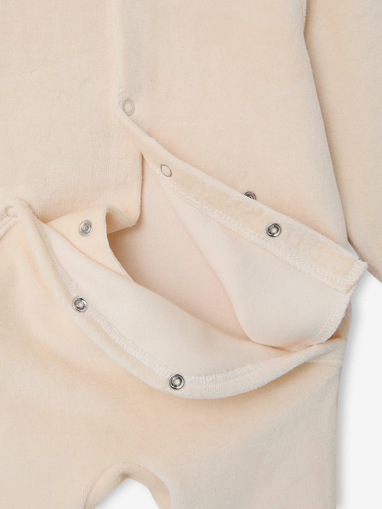 Thumbnail - Baby Samt-Schlafanzug mit Rückenöffnung