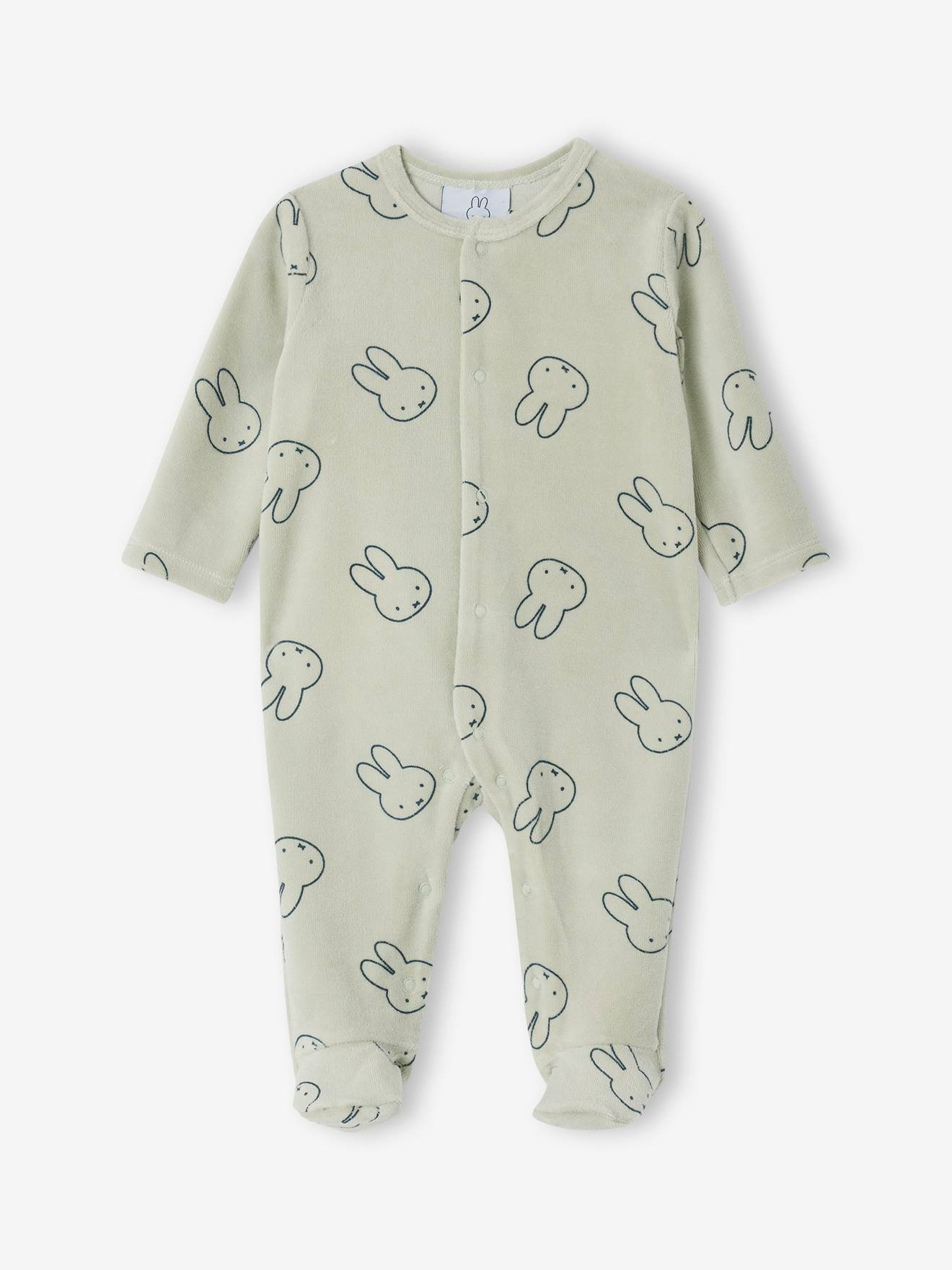 Thumbnail - 2er-Set Baby Samt-Schlafanzüge HASE MIFFY