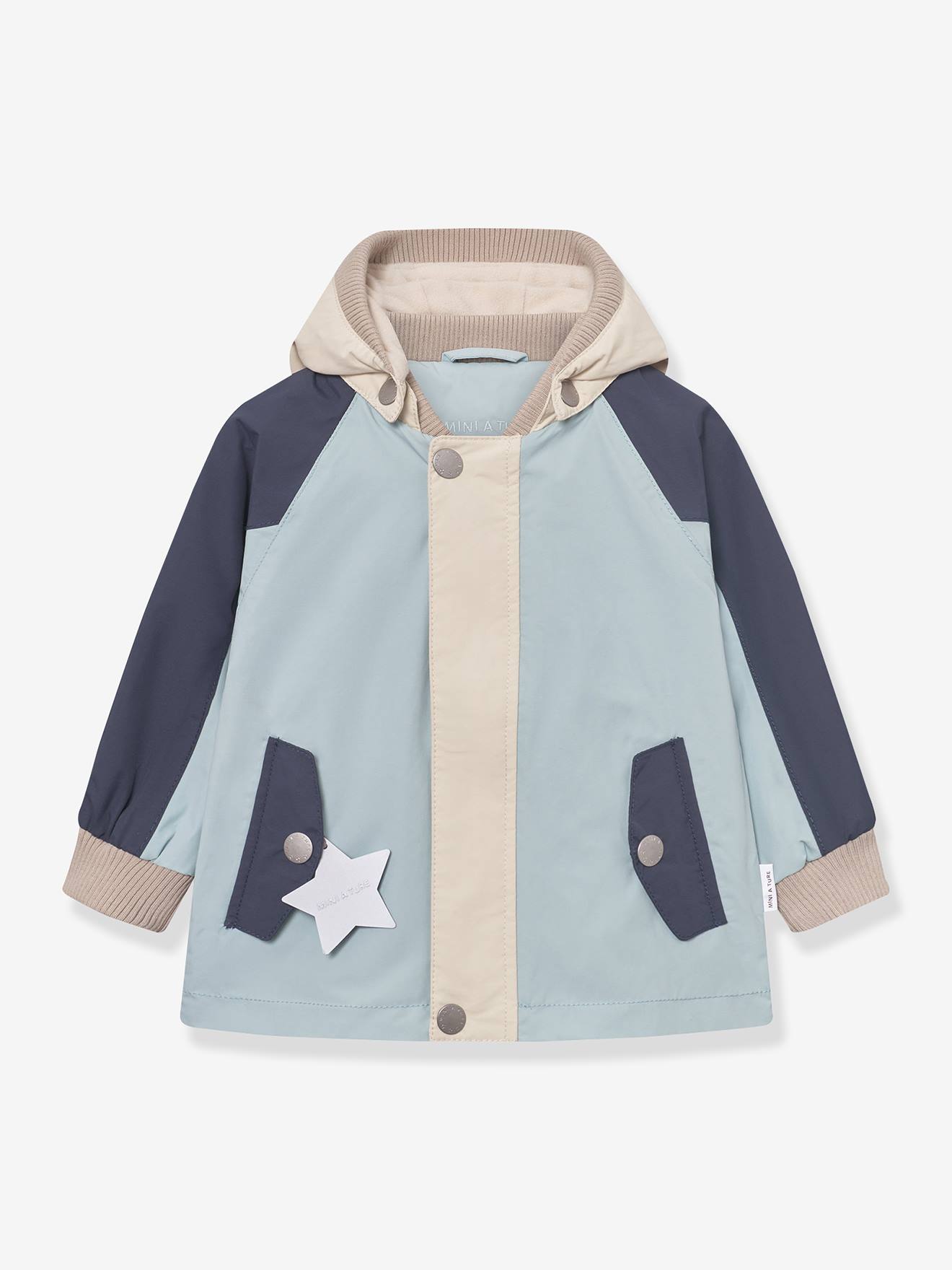 Thumbnail - Gefütterte Jacke mit Kapuze Baby MATWALLY MINI A TURE helles