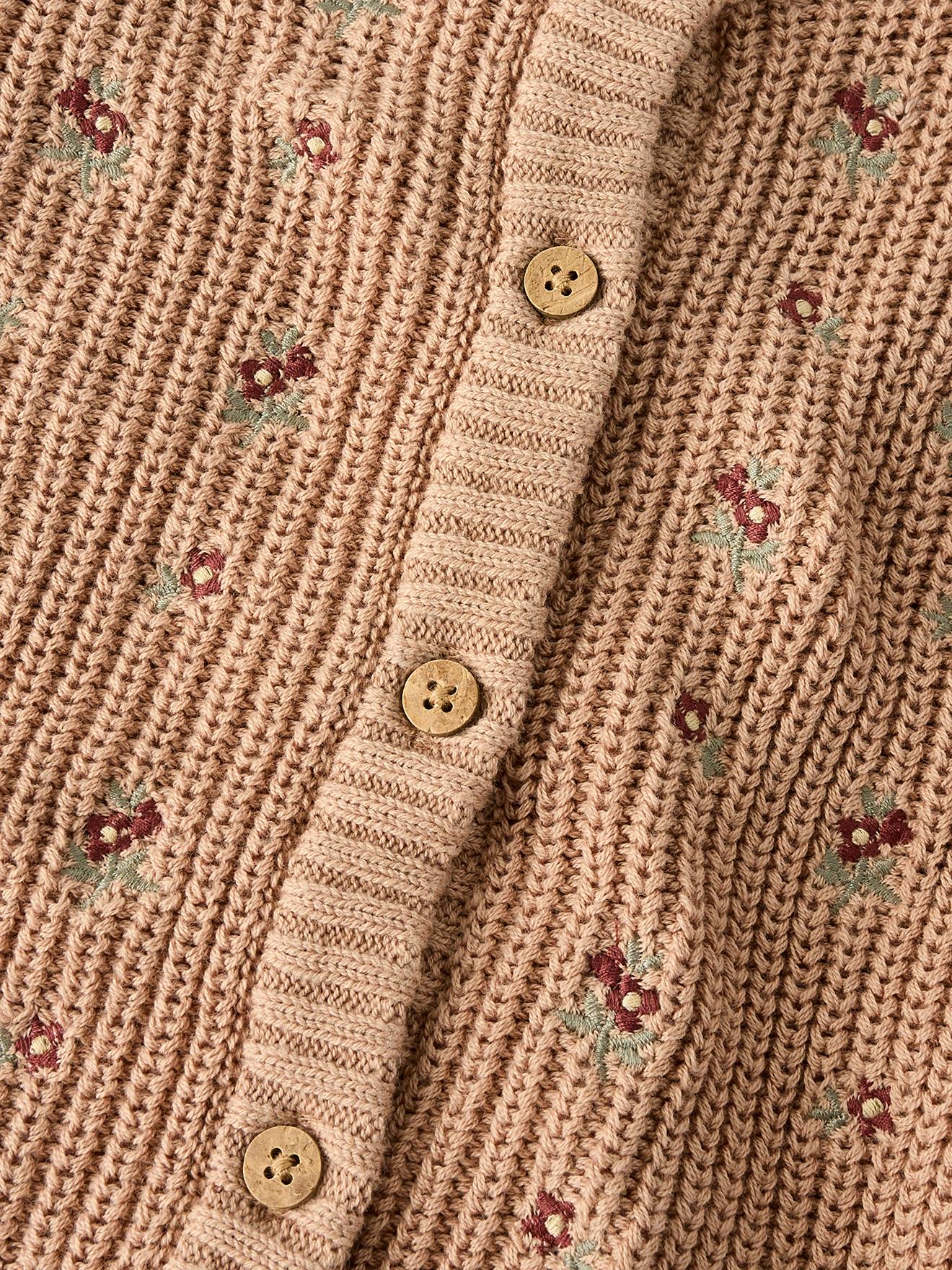 Thumbnail - Strickjacke Mädchen Lil' Atelier MINI Baumwollstrick zimt