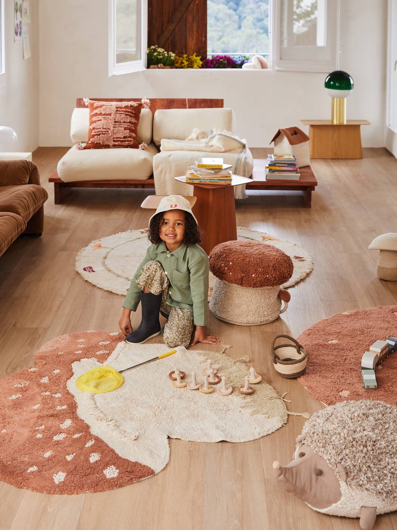 Thumbnail - Teppich Pilz-Form waschbar für Kinderzimmer LORENA CANALS