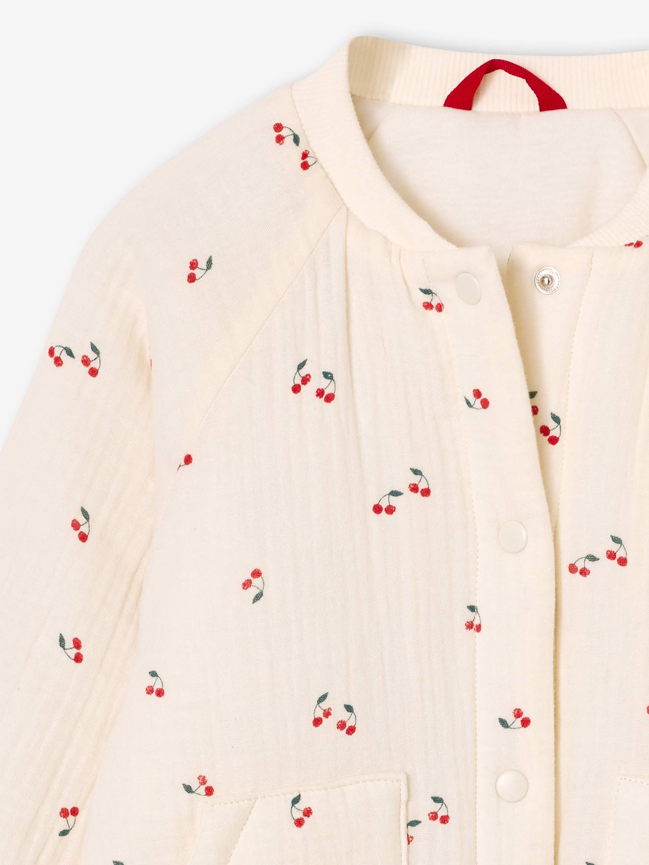 Thumbnail - Mädchen Bomberjacke aus gestepptem Musselin vanille