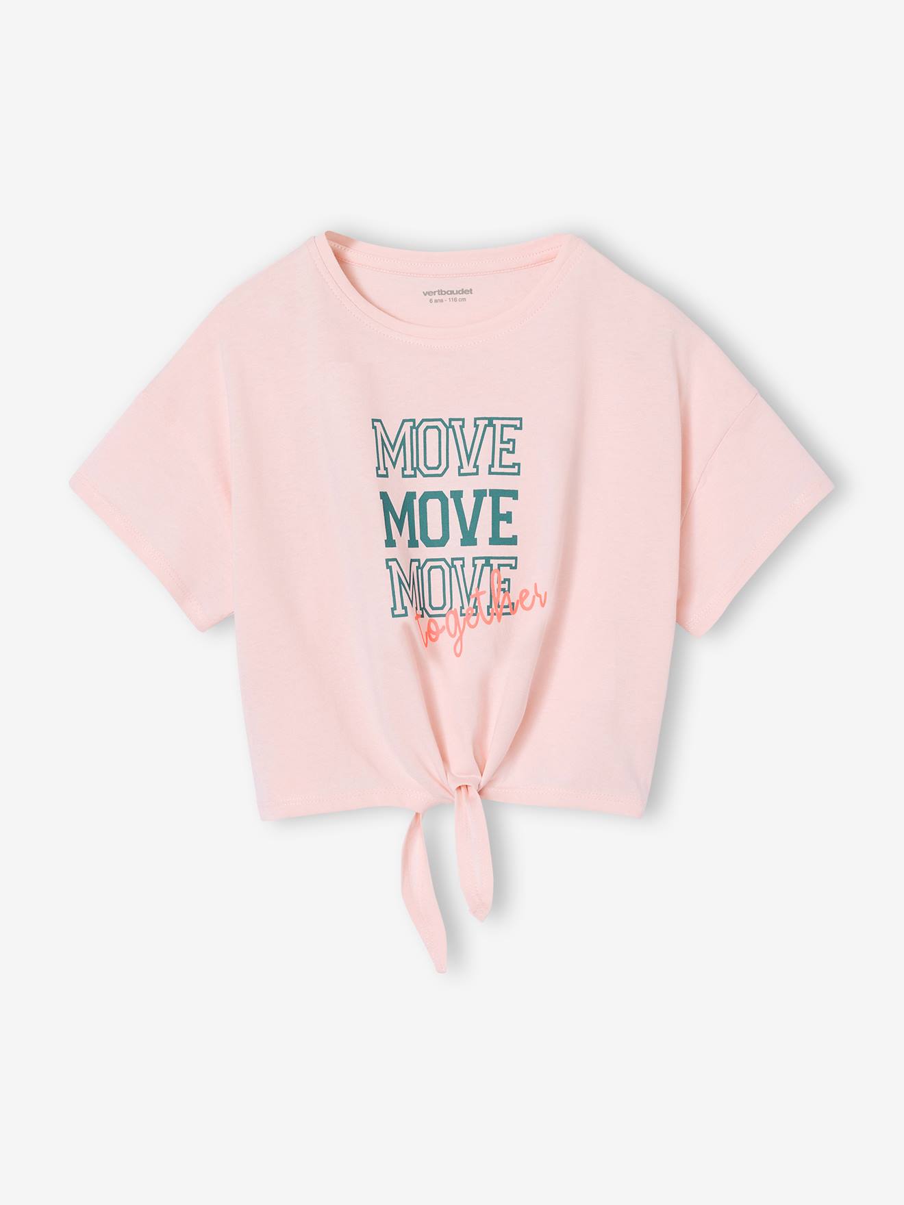 SportlichersT-Shirt zum Binden MOVE Mädchen hell