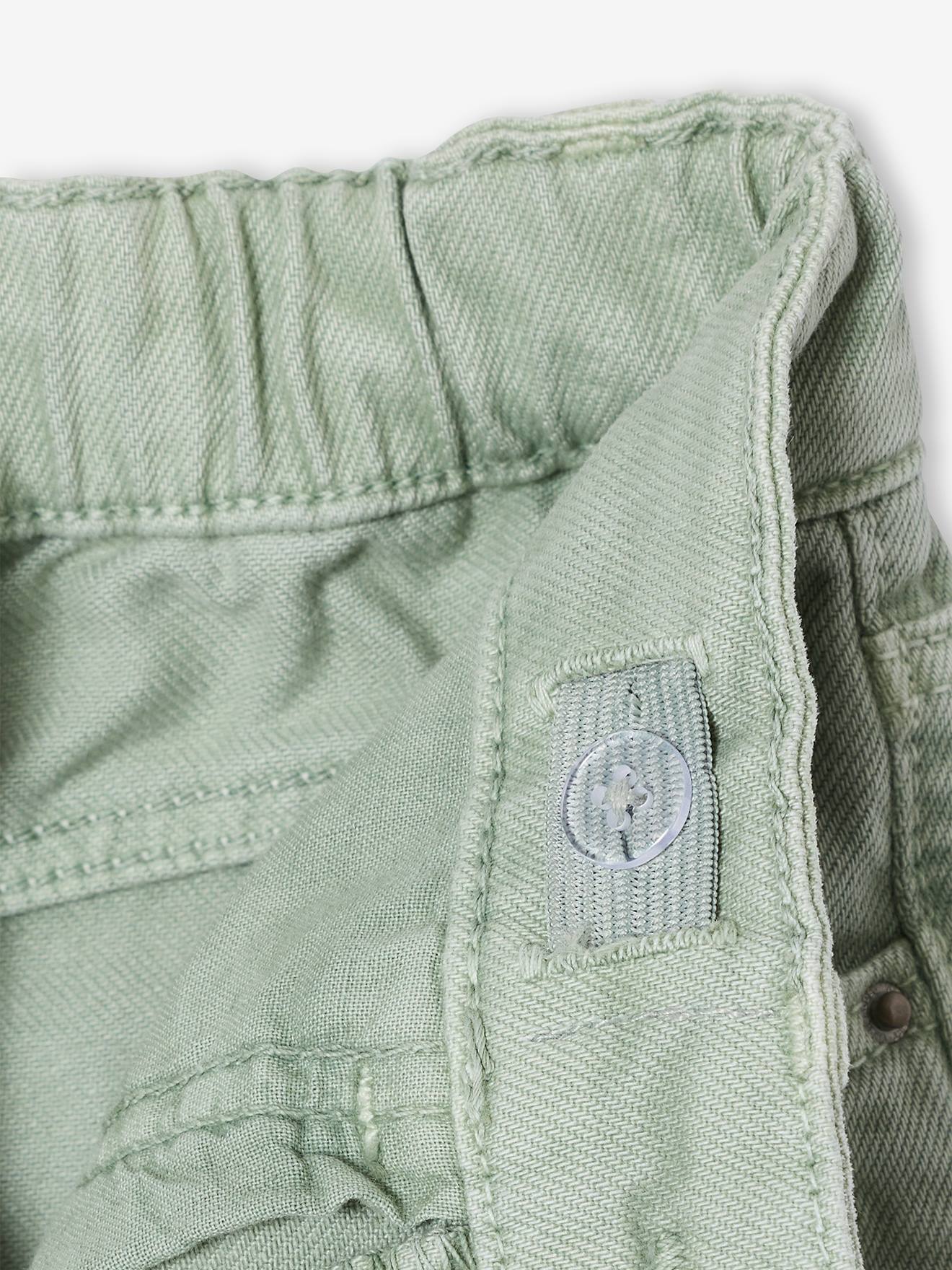 Thumbnail - Weite Mädchen Hose mit Blumenstickerei