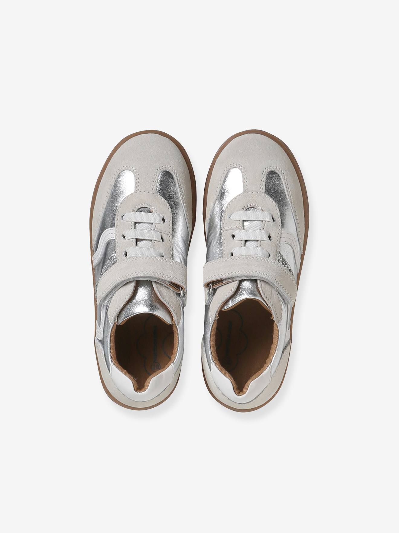 Thumbnail - Mädchen Leder-Sneaker mit Klettverschluss