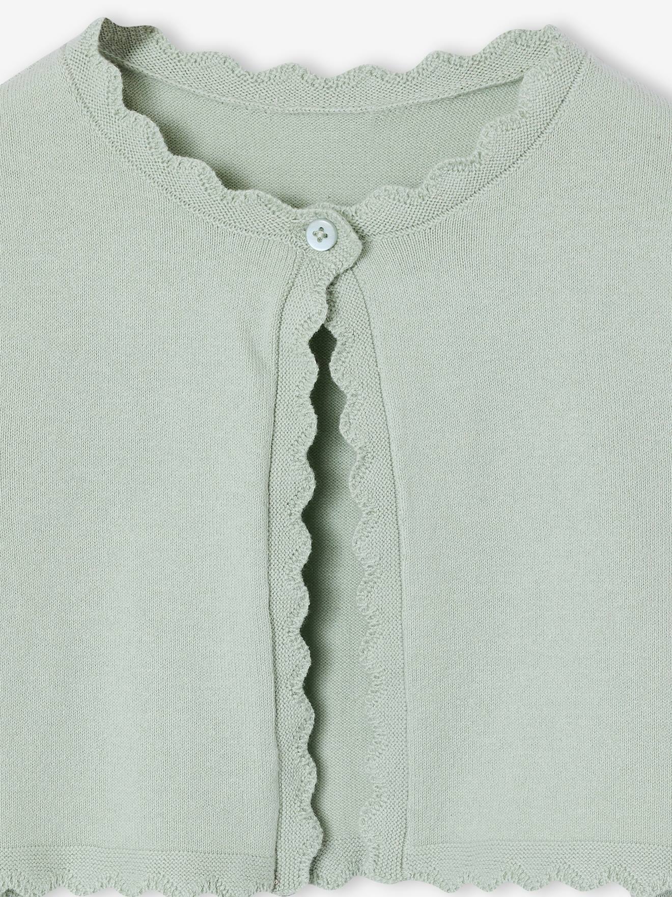 Thumbnail - Bolero Mädchen mit einem Knopf salbei