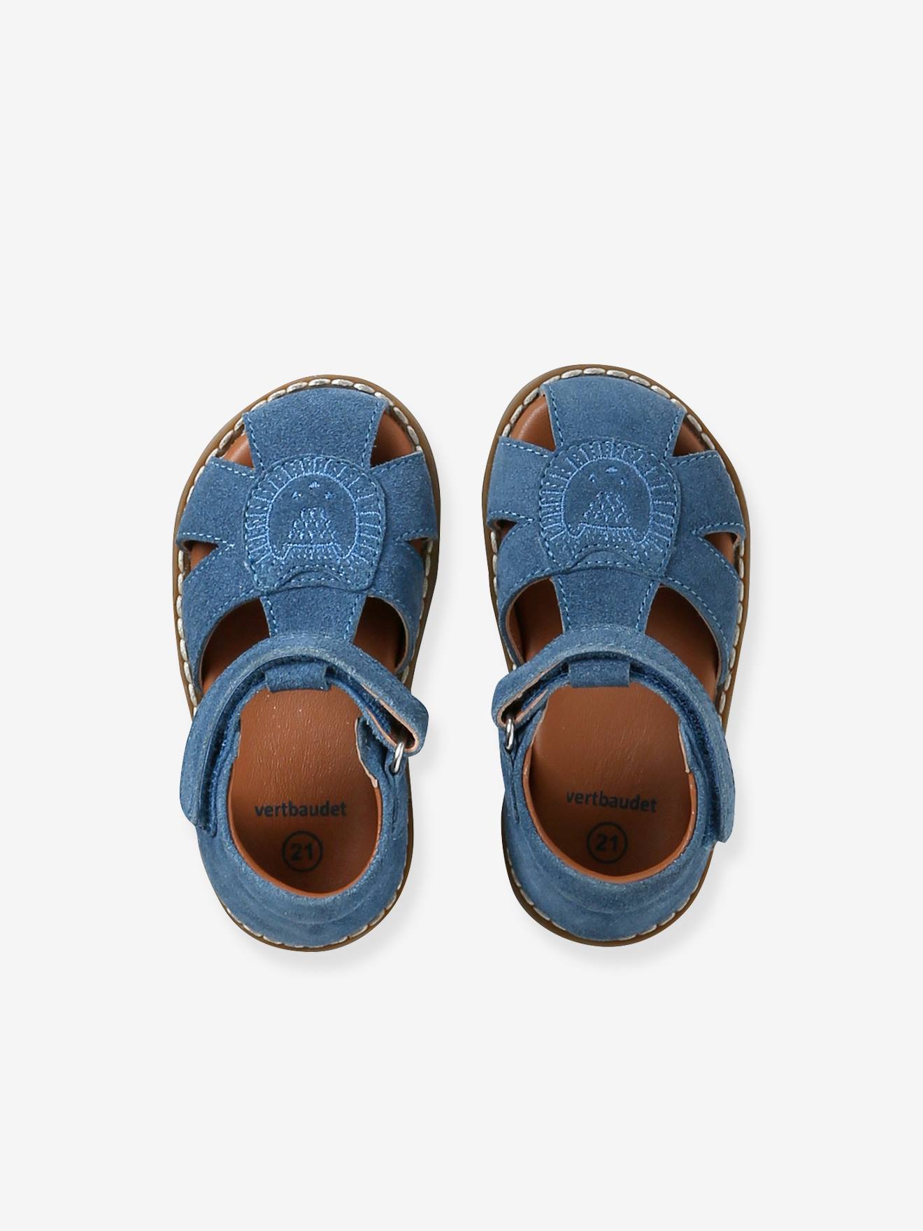 Thumbnail - Geschlossene Baby Klett-Sandalen aus Leder