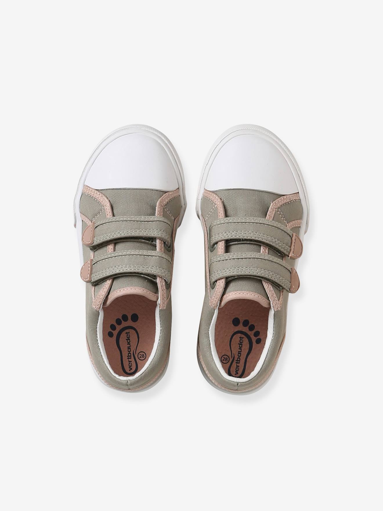 Thumbnail - Kinder Stoff-Sneakers mit Klett und Anziehtrick sandfarben