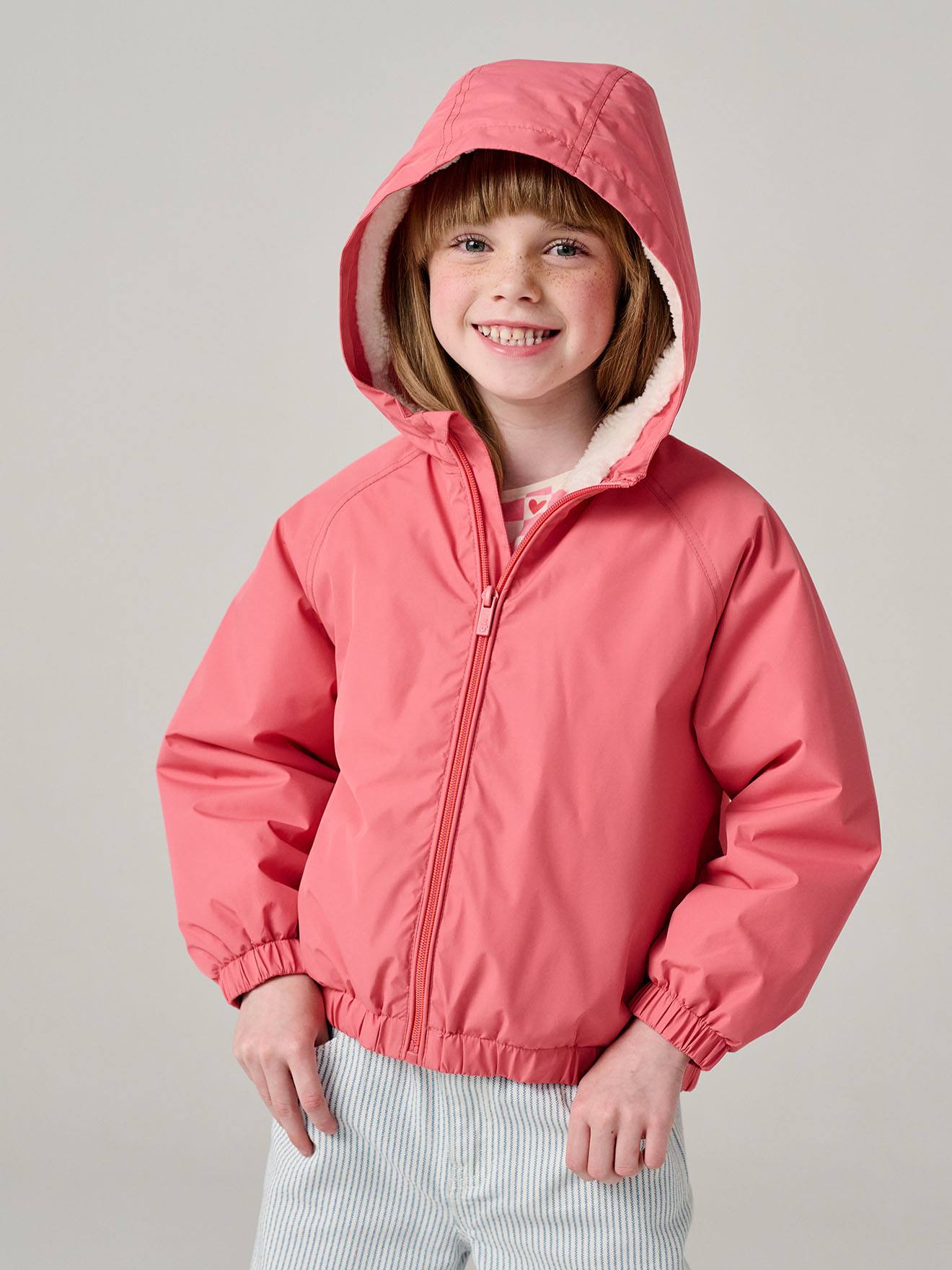 Übergangsjacke mit Teddyfleecefutter Mädchen