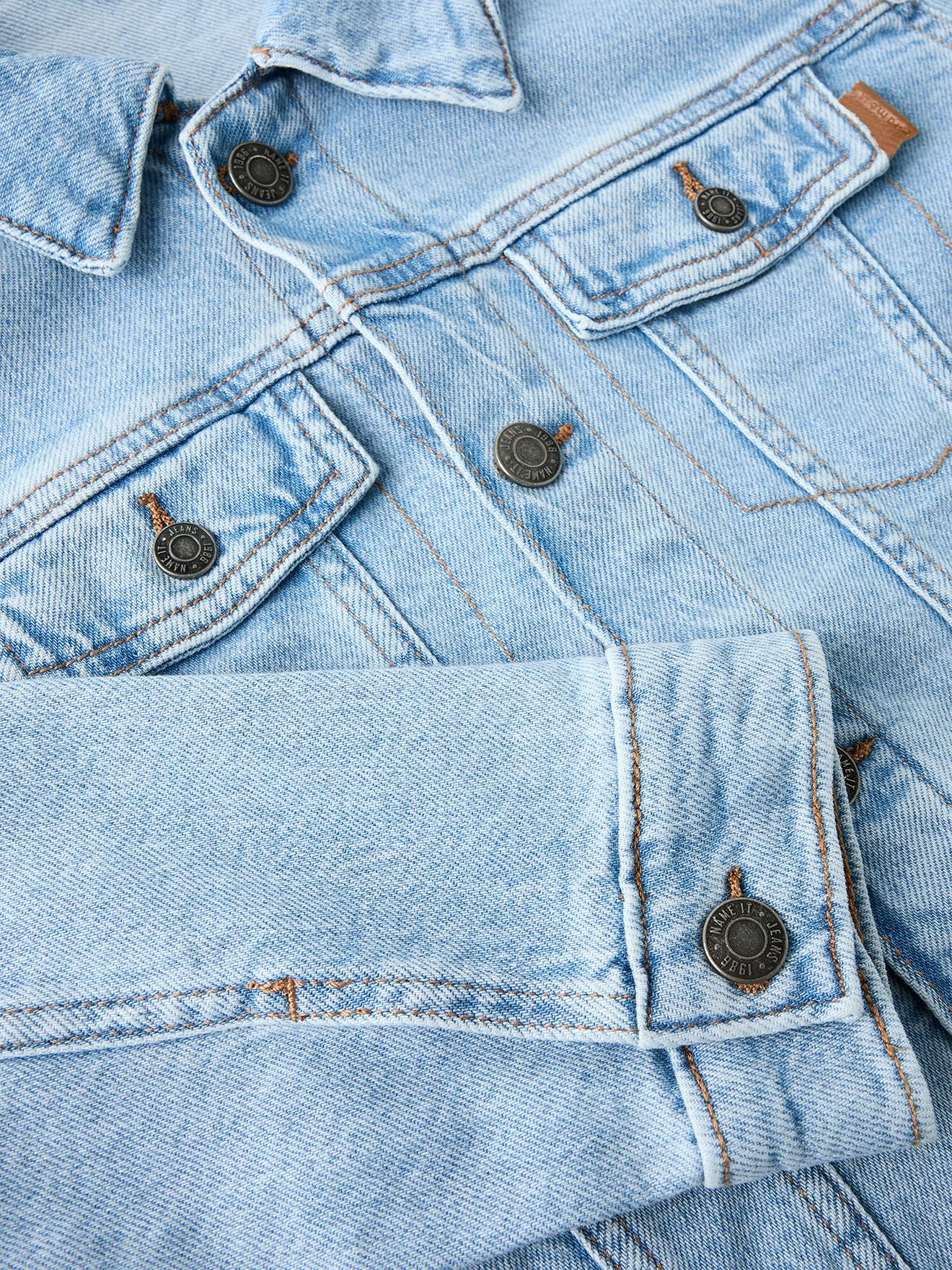 Thumbnail - Jeansjacke Jungen NAME IT mit Recycling-Baumwolle gebleicht