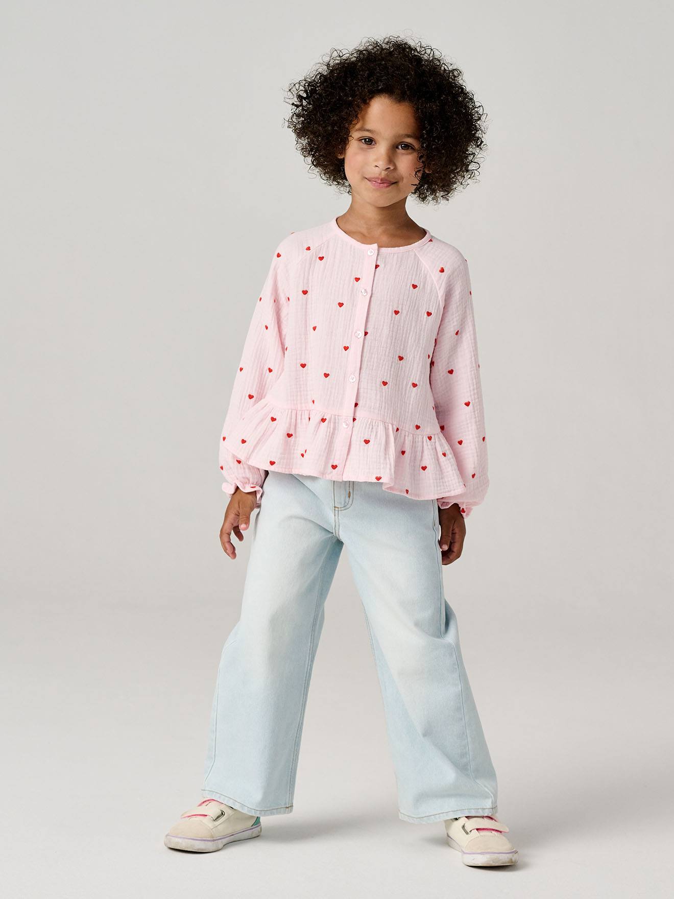 Thumbnail - Weite Mädchen Jeans mit Dehnbund