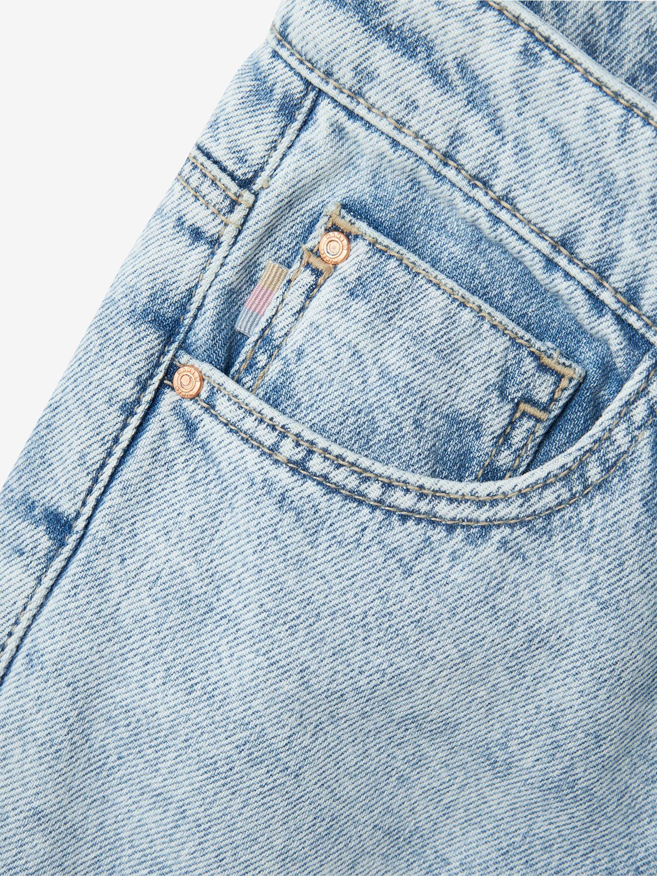 Thumbnail - Gerade High-Waist-Jeans Mädchen NAME IT gebleicht